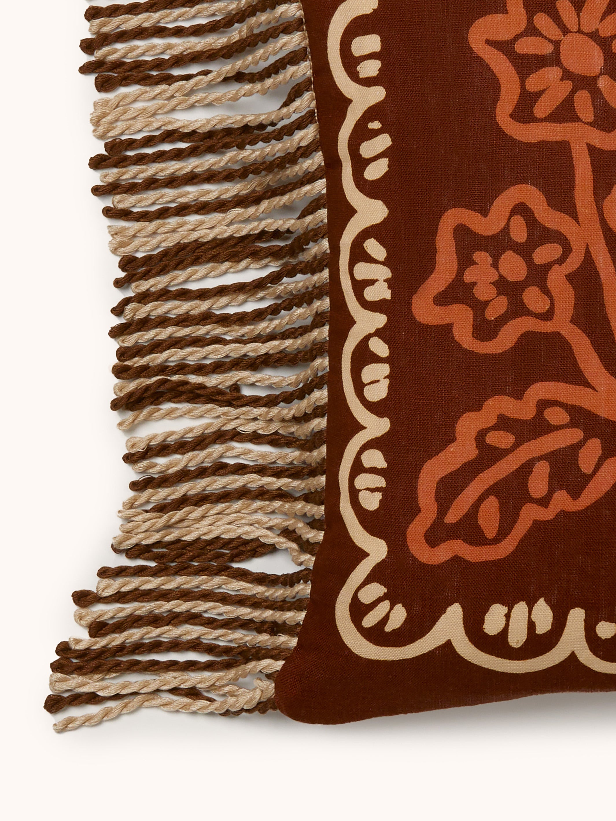 Martine Mini Brown Linen Cushion