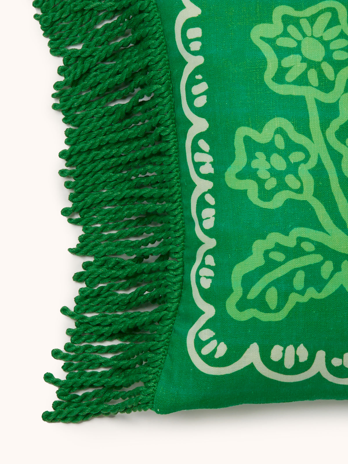 Martine Mini Green Linen Cushion