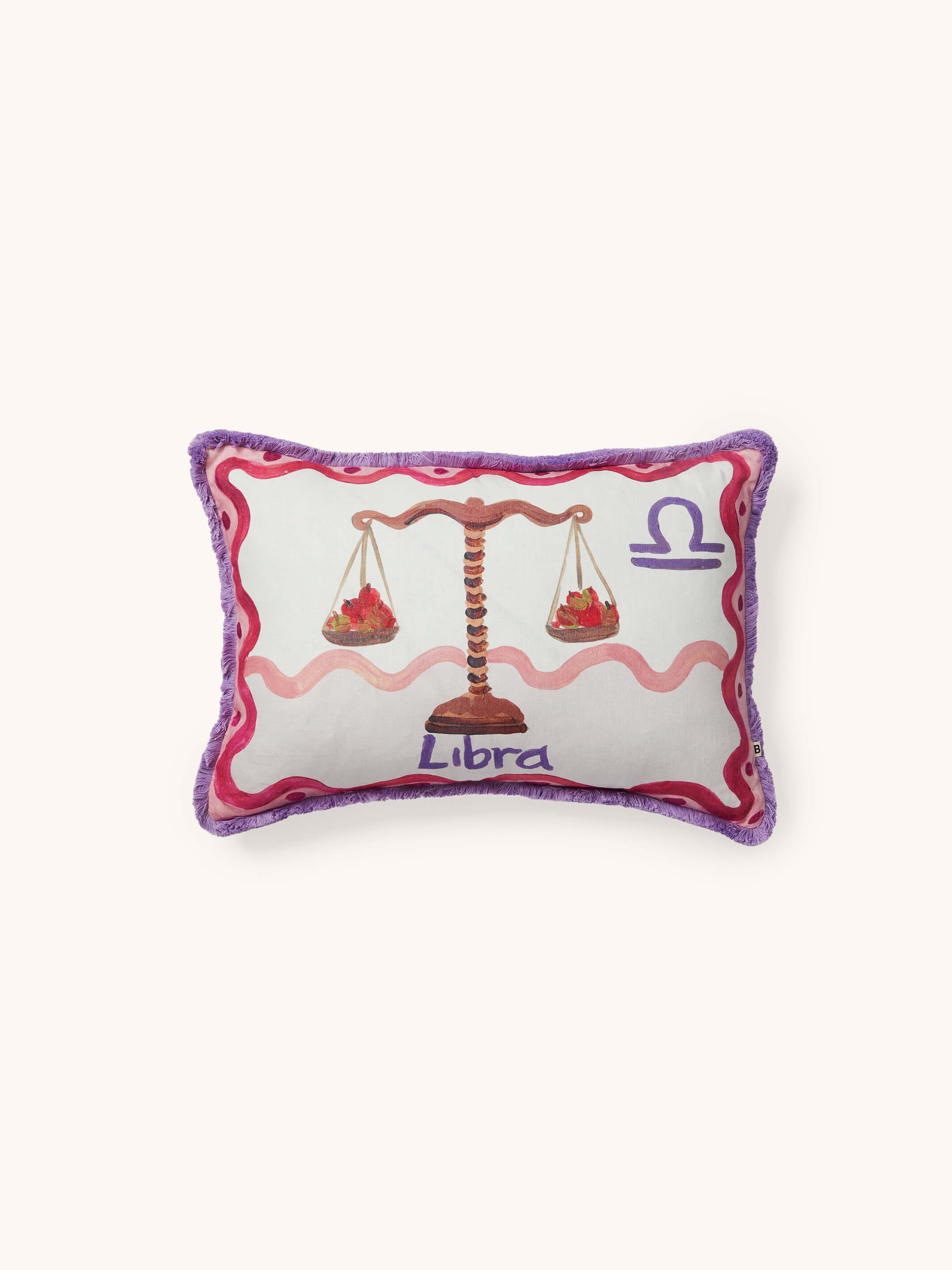 Libra Zodiac Linen Cushion