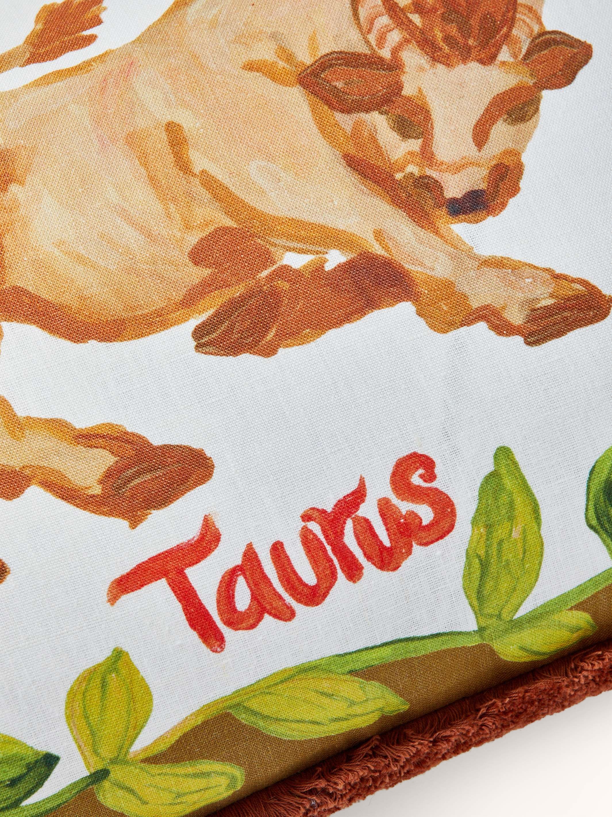 Taurus Zodiac Linen Cushion