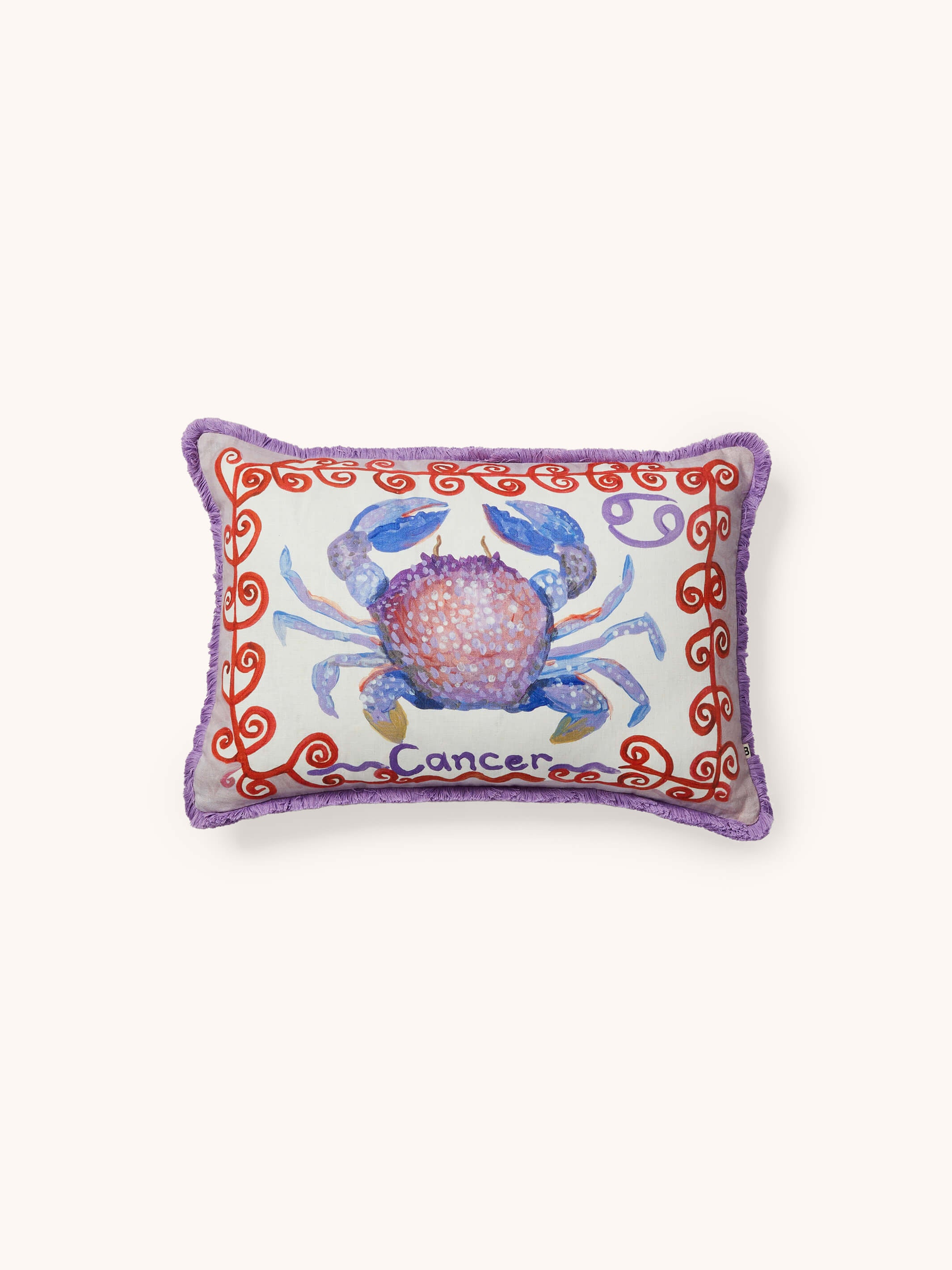 Cancer Zodiac Linen Cushion