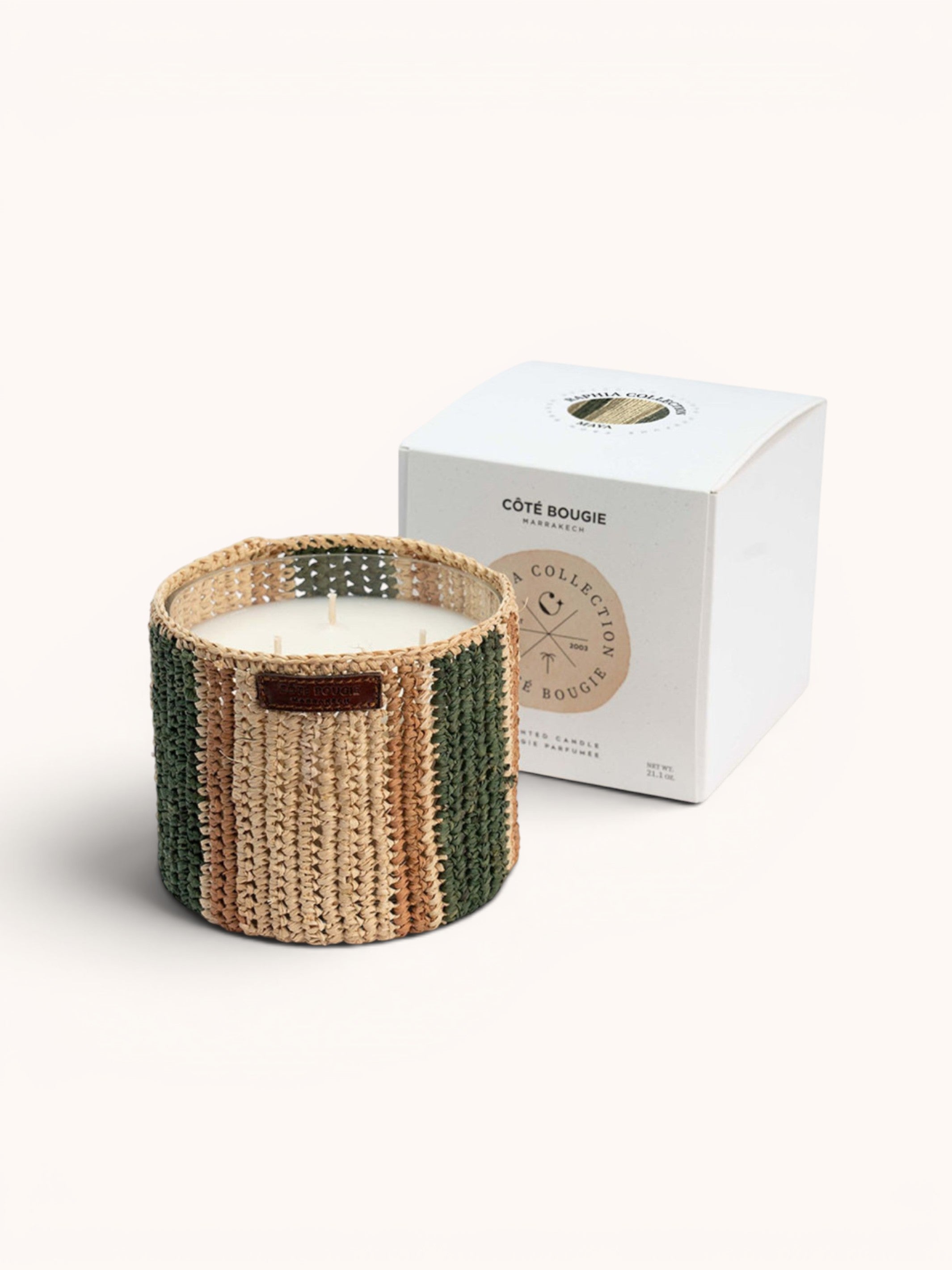 Raffia Maya Mint & Tea Scented Candle