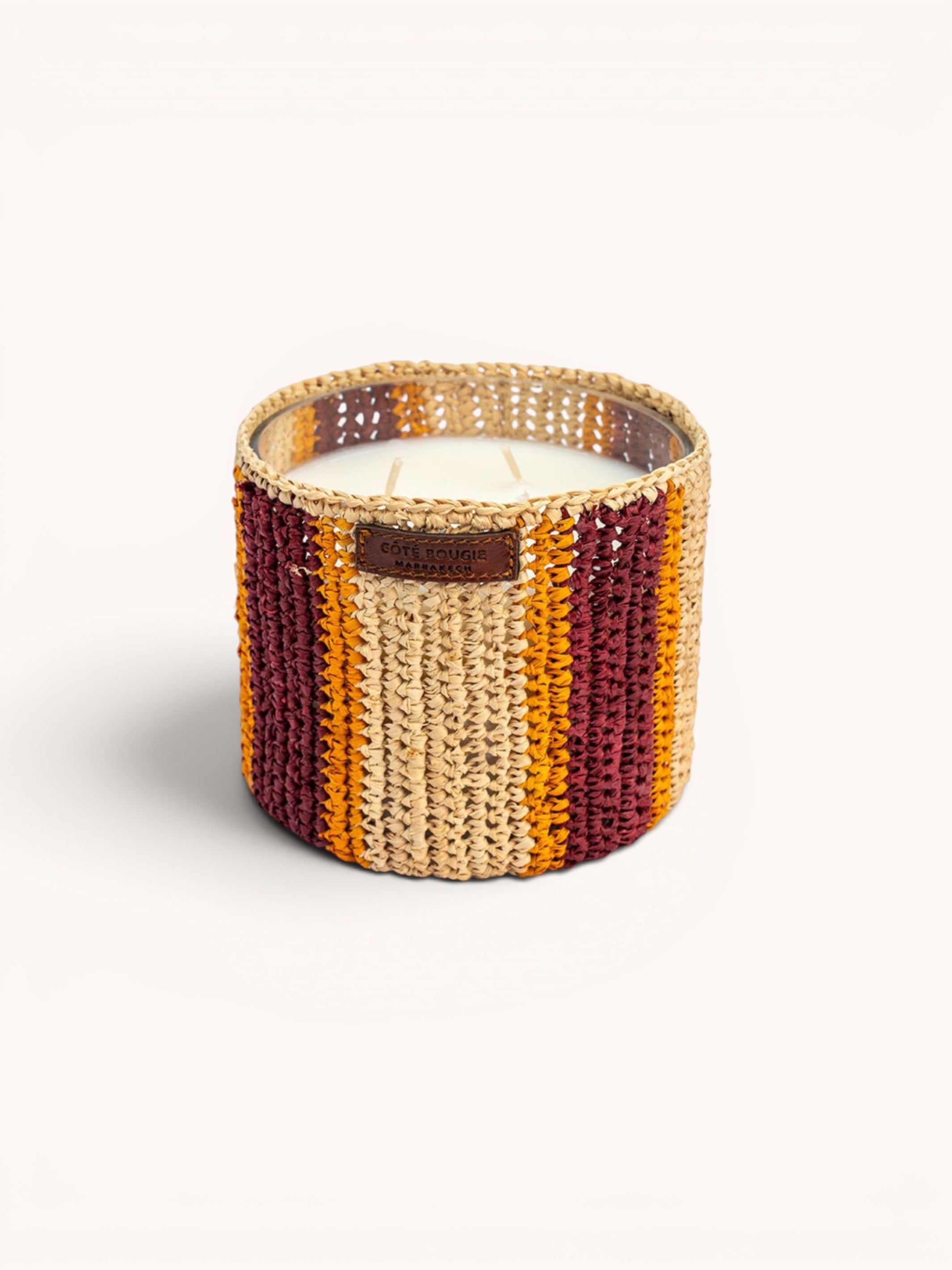Raffia Rim Date Scented Candle