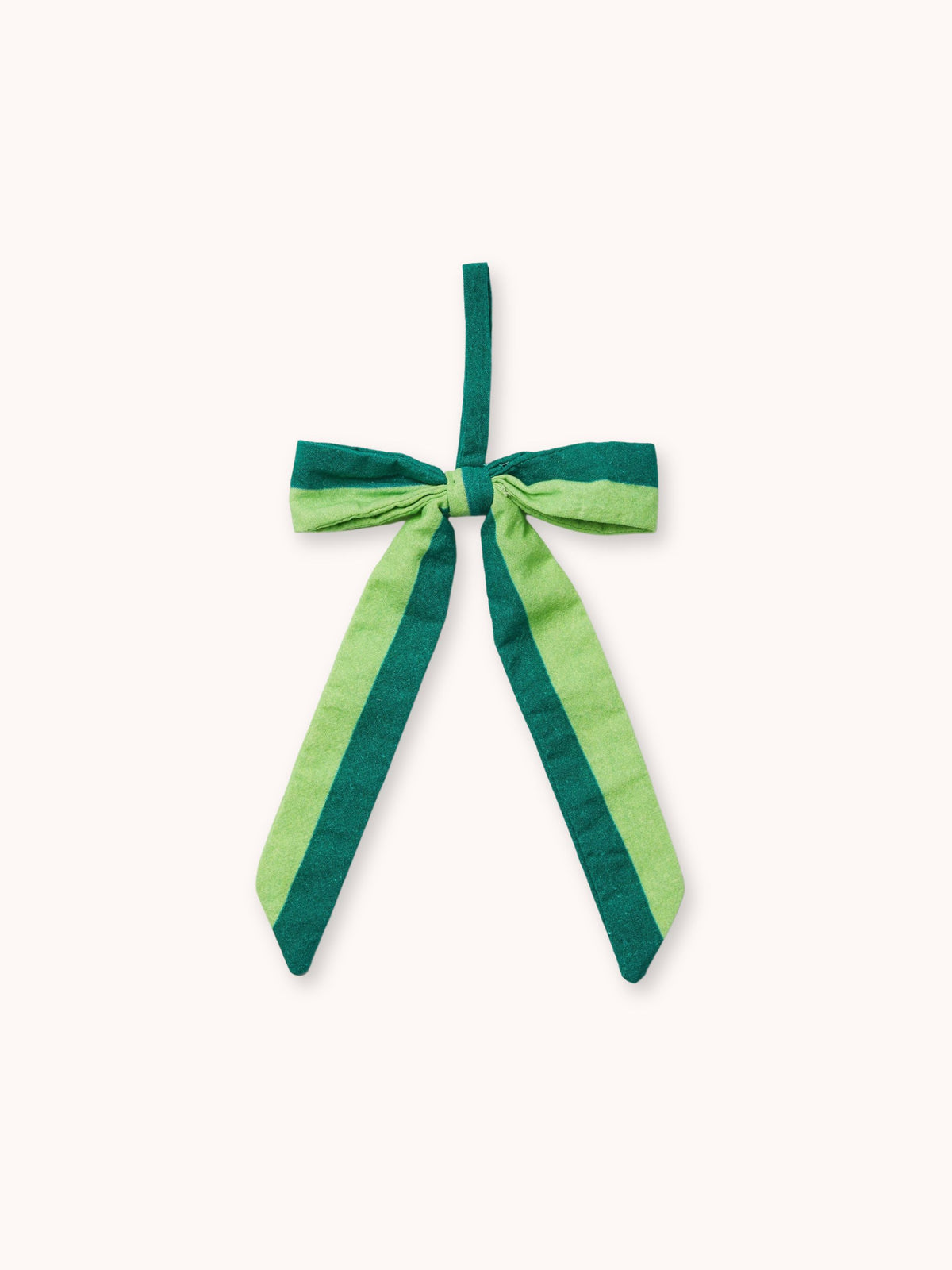 Stripe Green Bow Christmas Decoration Set