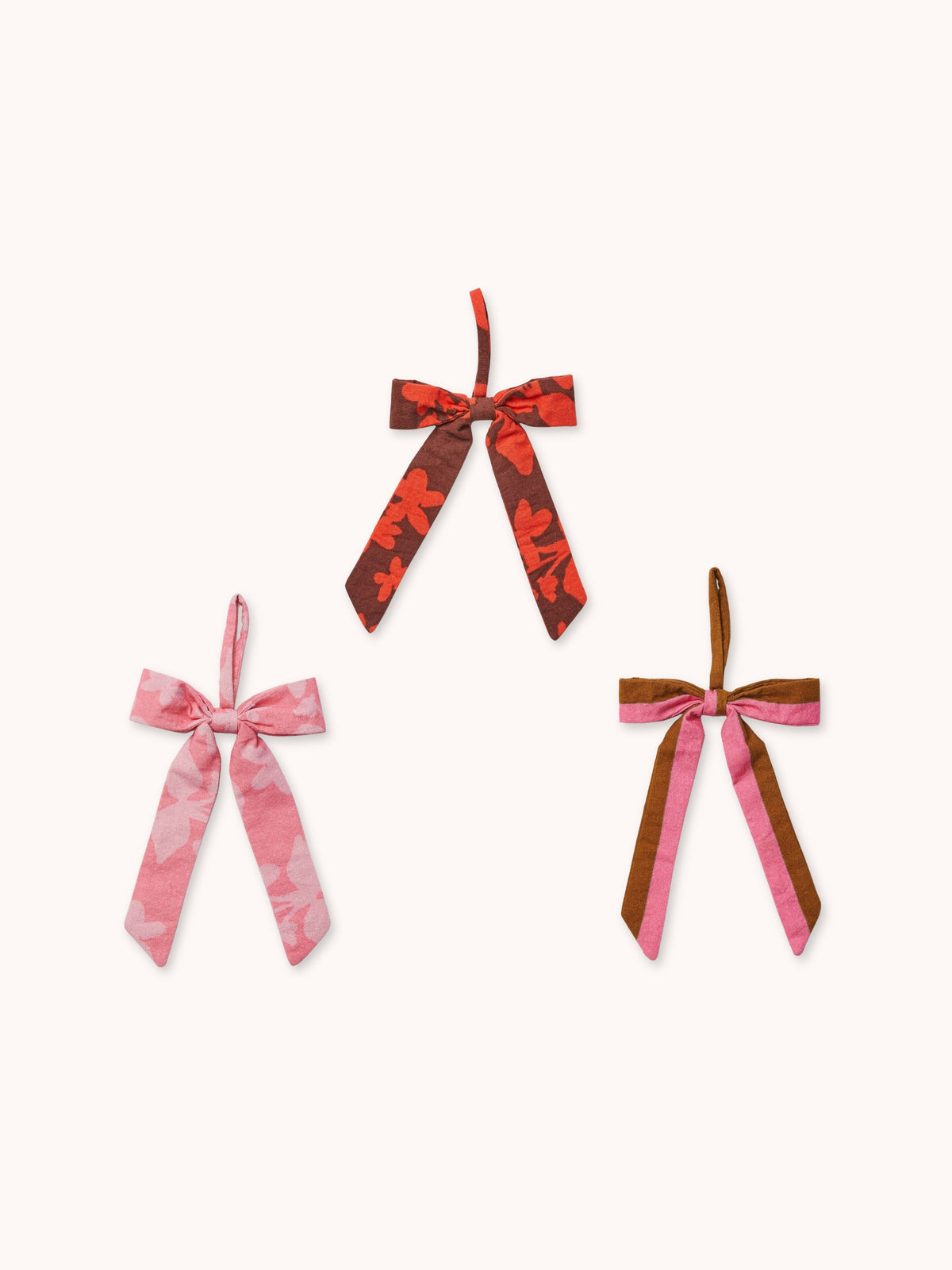 Mixed Pink Bow Christmas Decoration Set