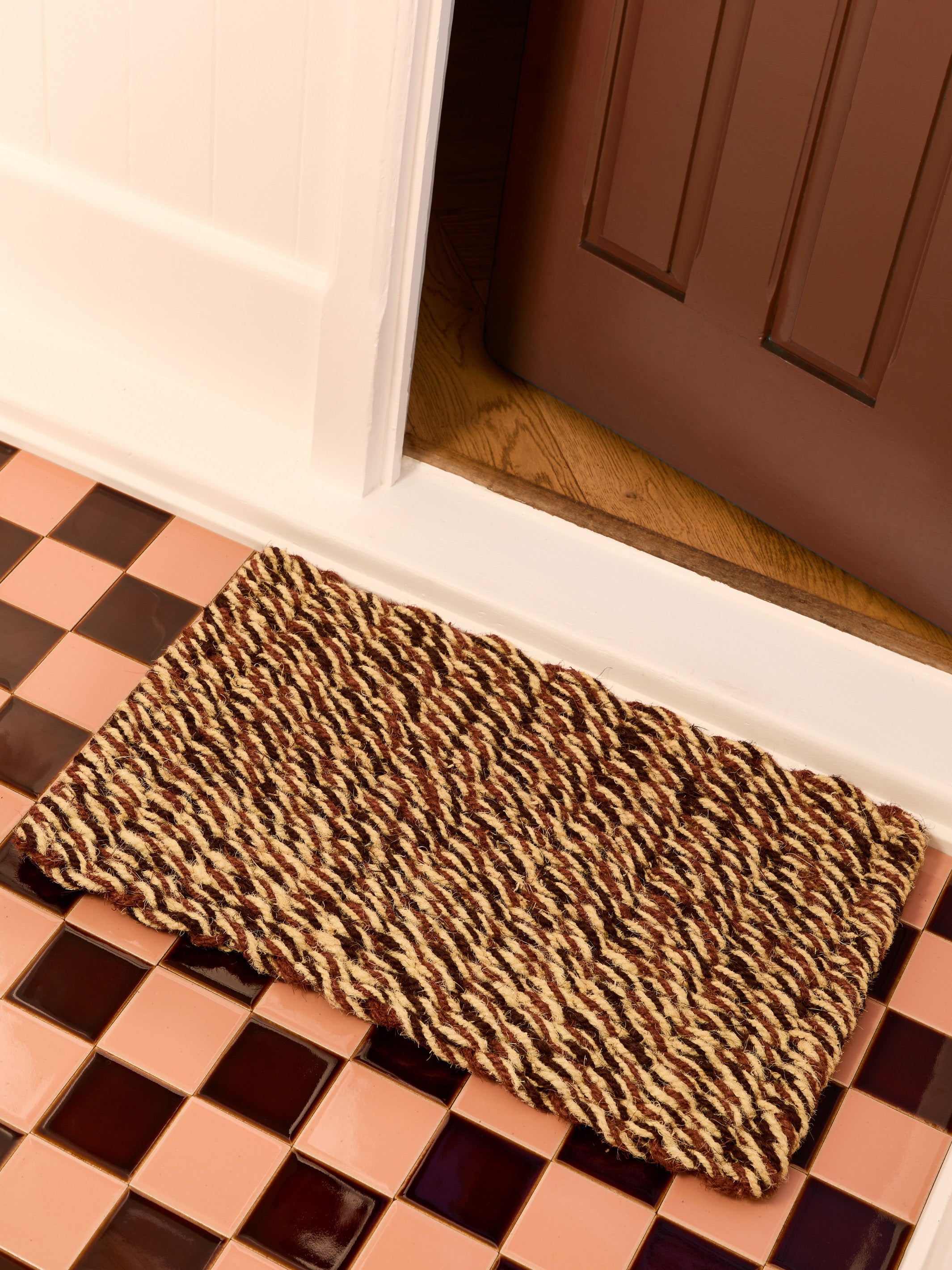 Woven Brown Door Mat