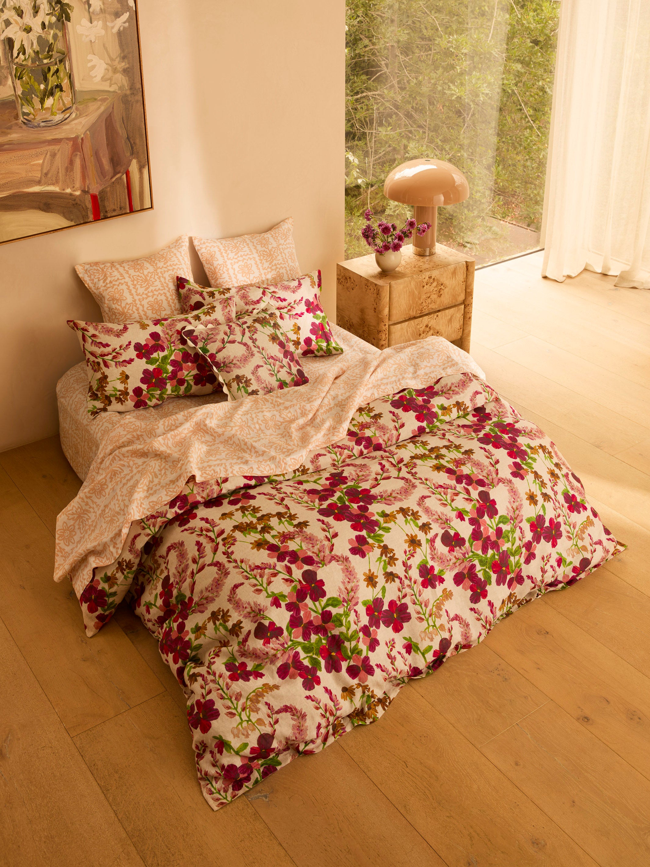 Lupin Multi Linen Quilt Cover
