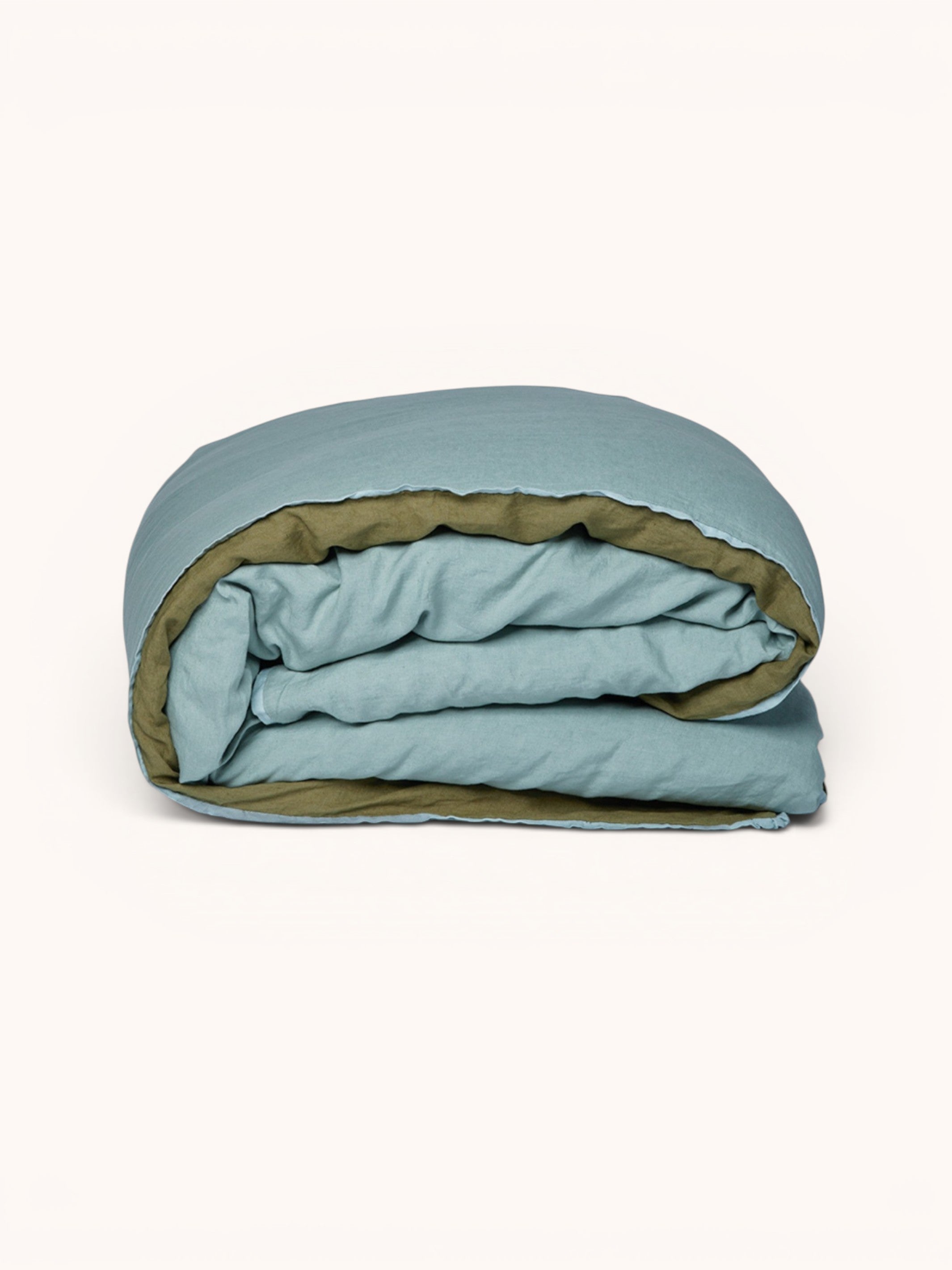 Sage & Khaki Linen Quilt Cover