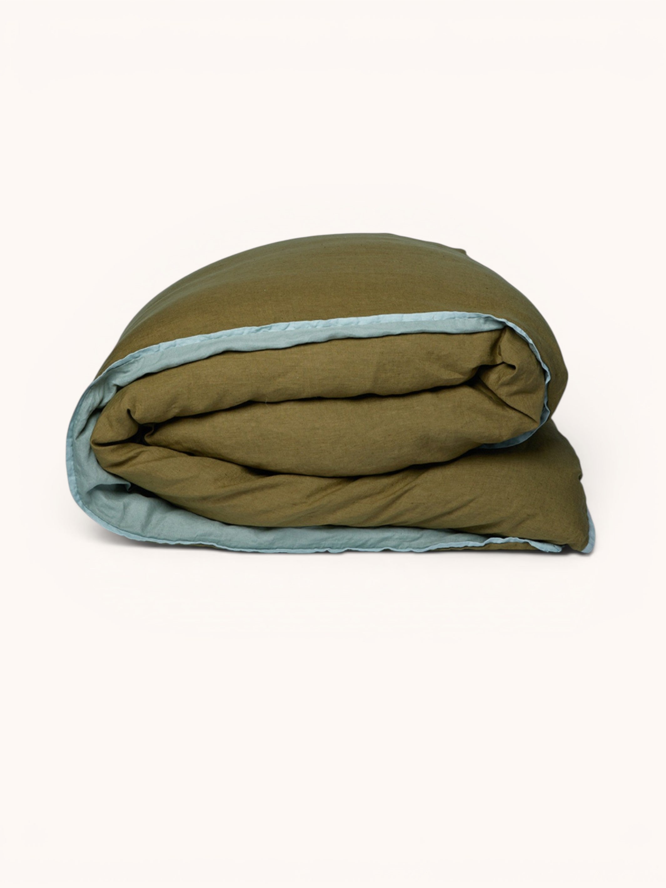 Sage & Khaki Linen Quilt Cover