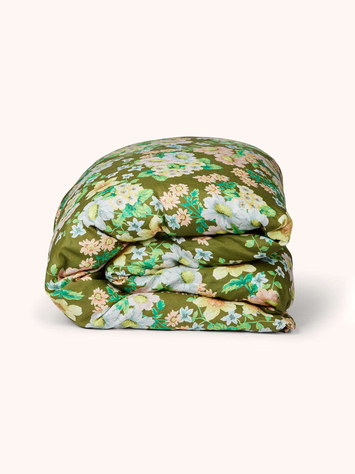Buttercup Olive Linen Quilt Cover