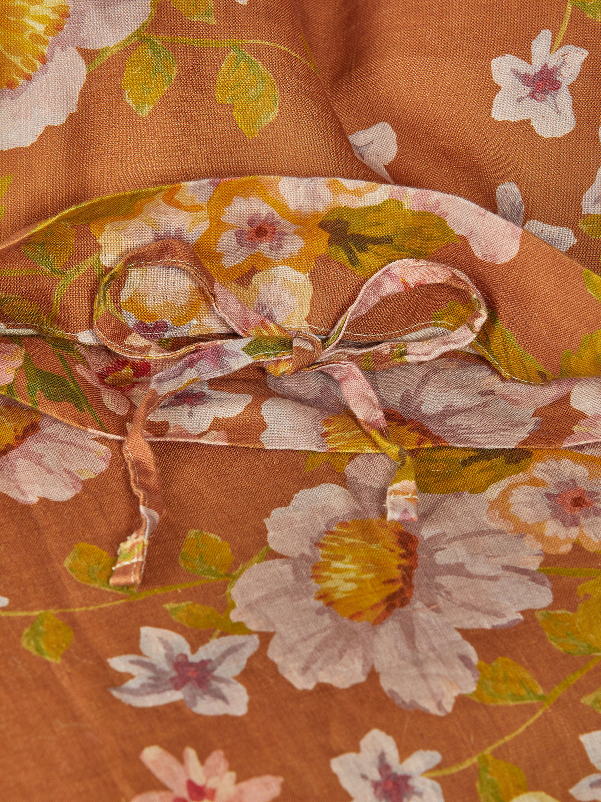 Buttercup Rust Linen Quilt Cover