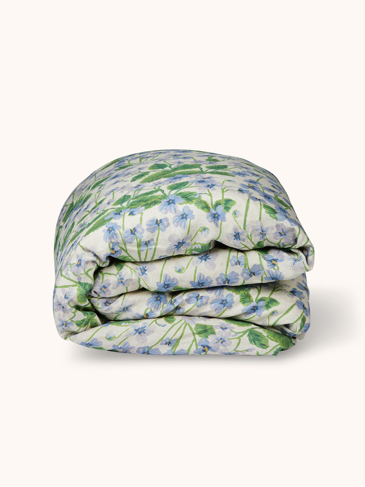 Lilas Blue Linen Quilt Cover
