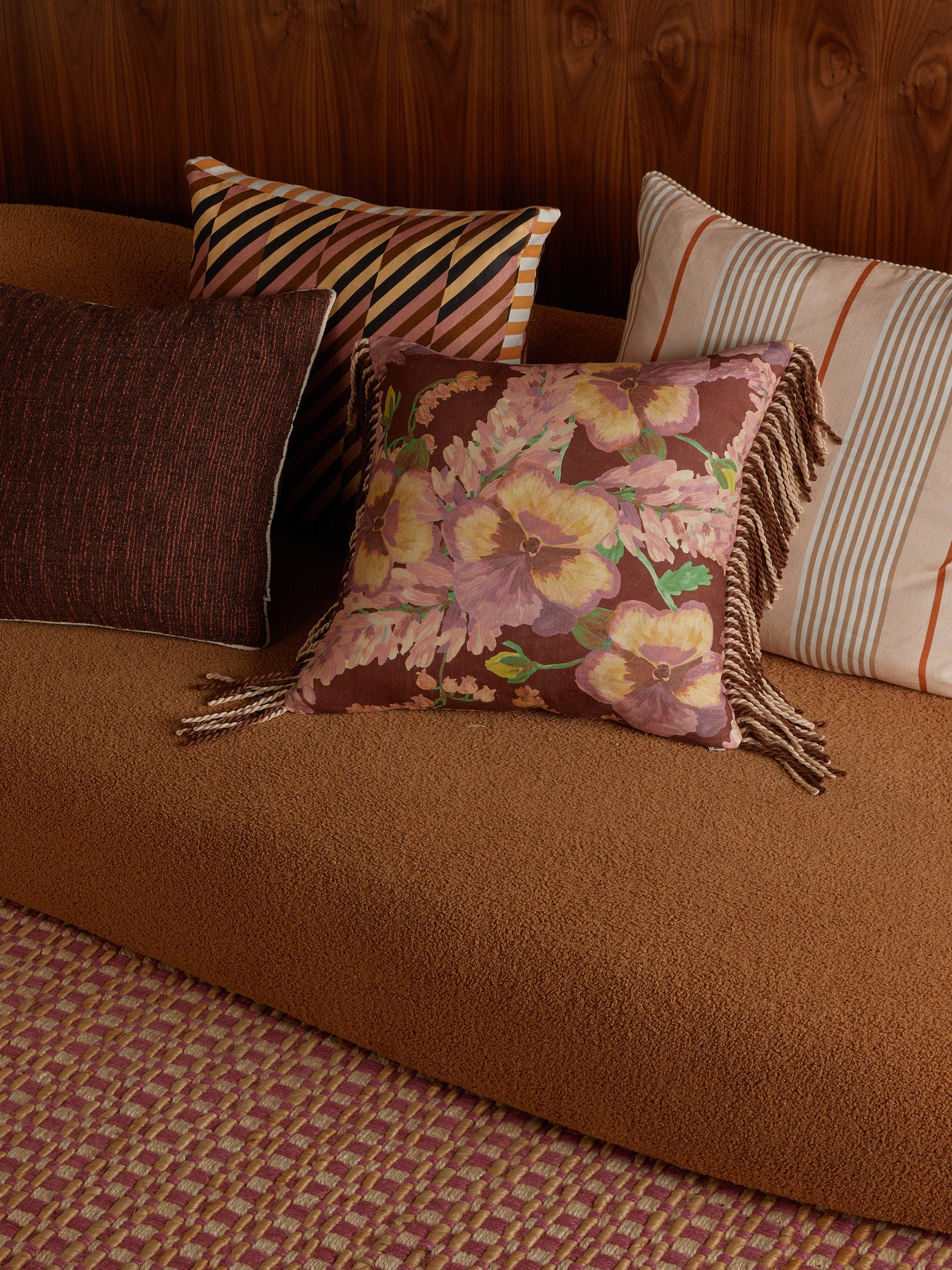 Horizon Tan Linen Cushion