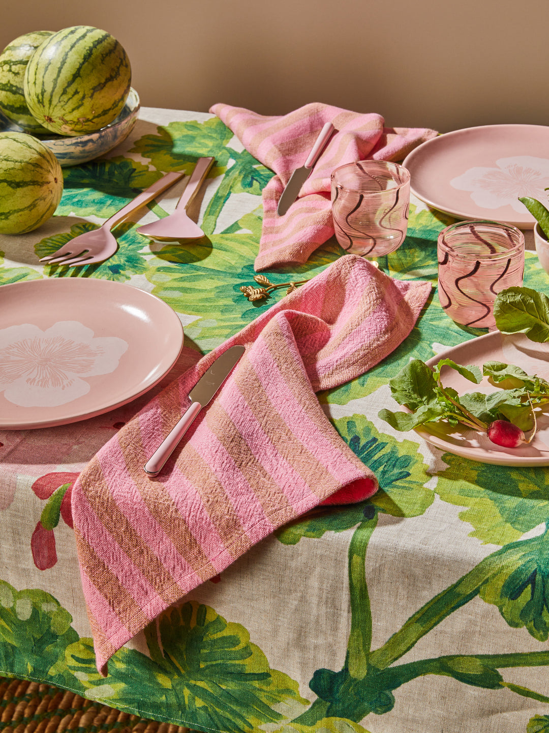 Linear Candy Linen Napkins