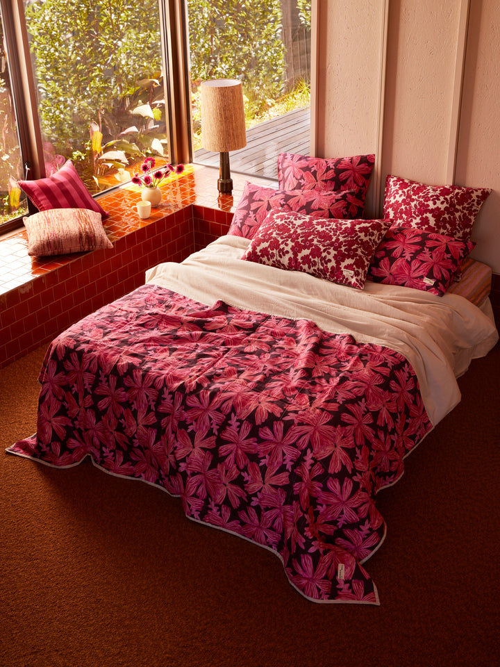 Mave Pink Linen European Pillowcases