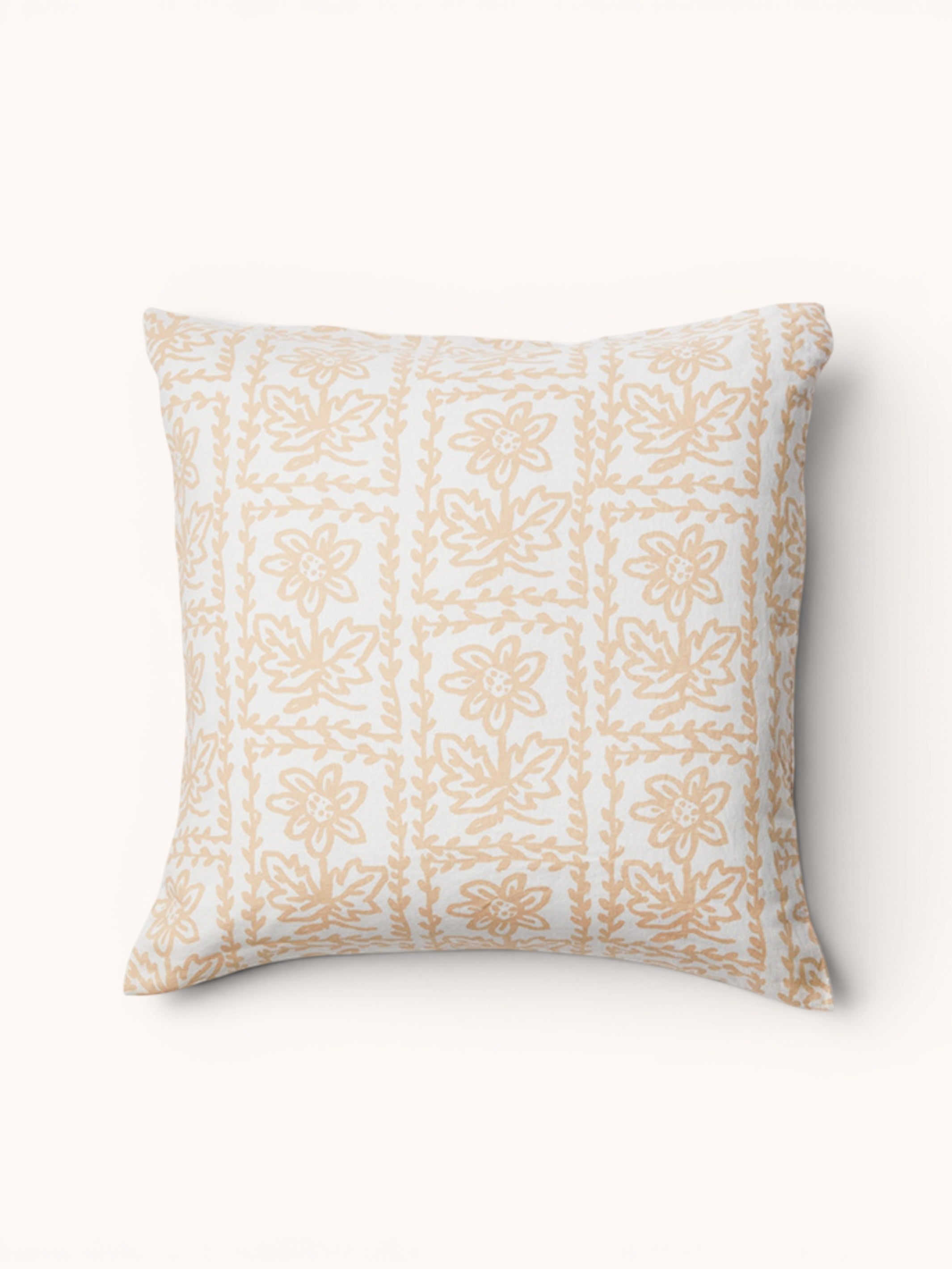 Daisy Buff Linen European Pillowcases