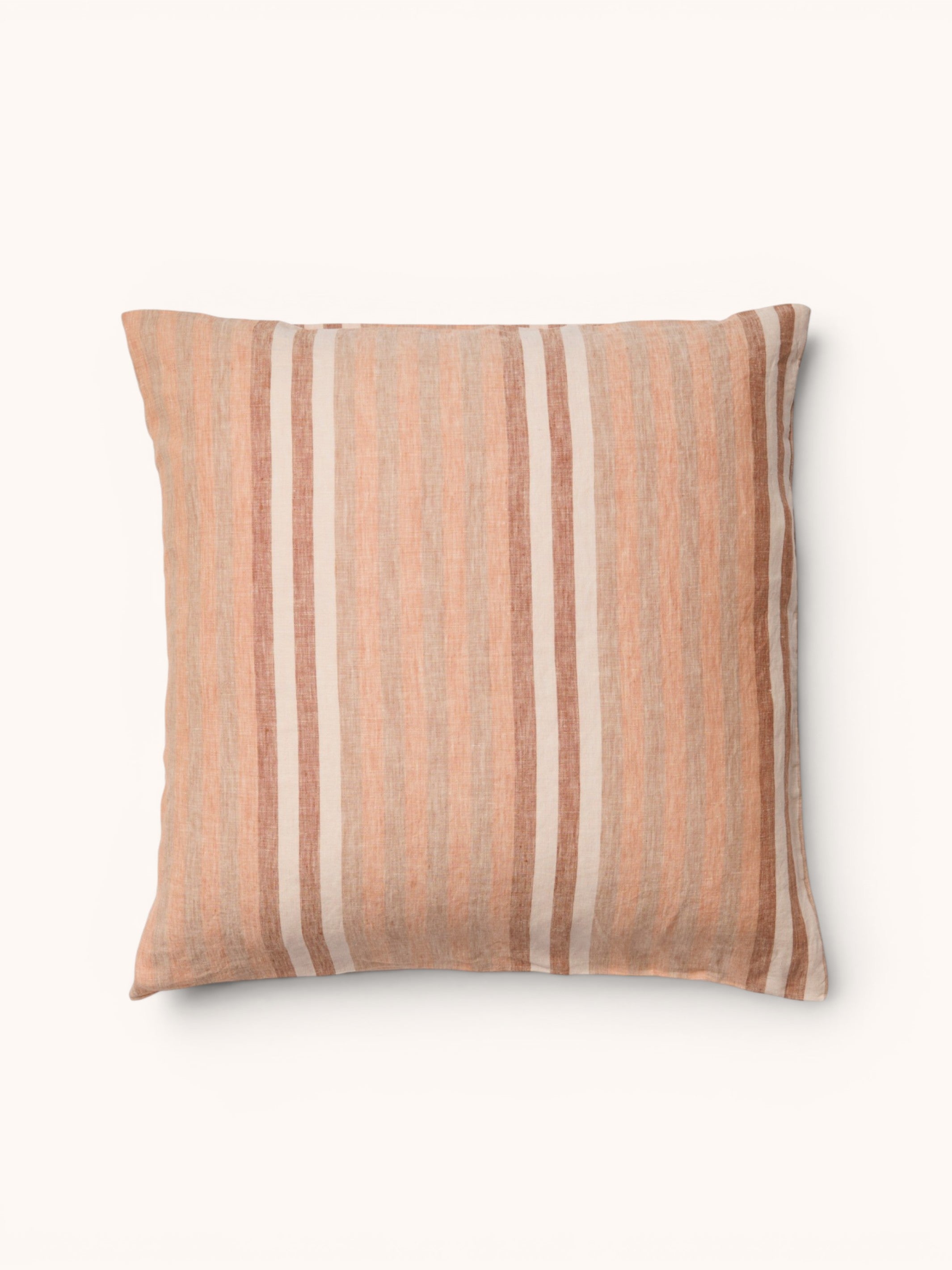 Stripe Hazelnut Linen European Pillowcases