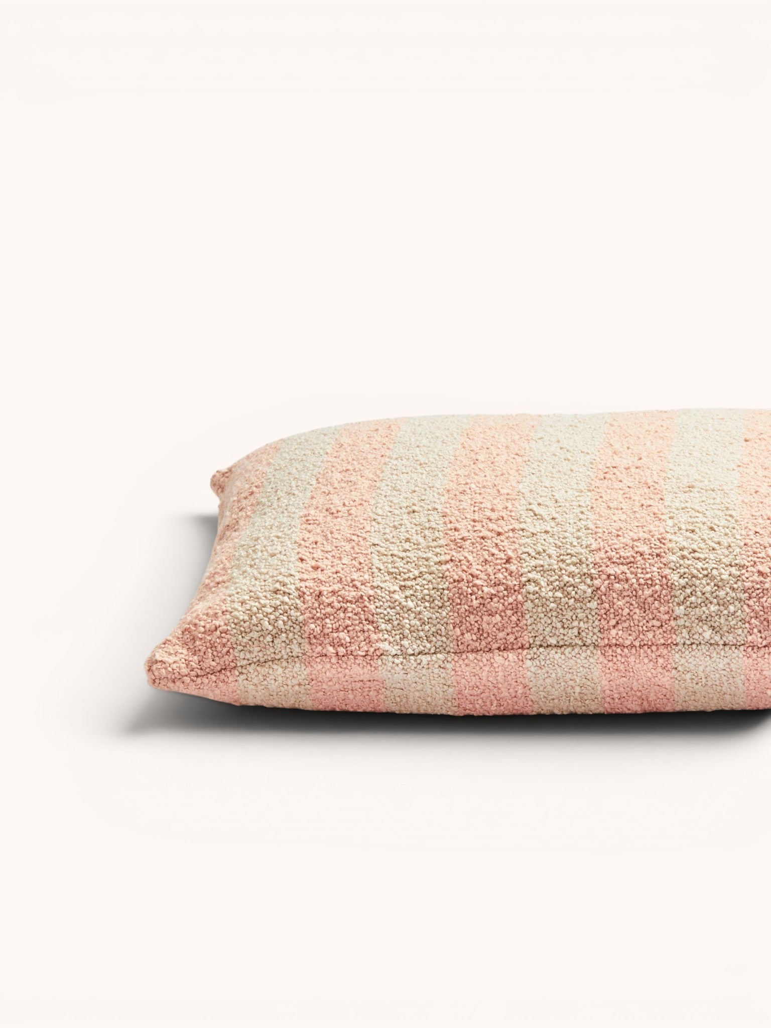 Boucle Stripe Soft Pink Cushion - Almost Perfect