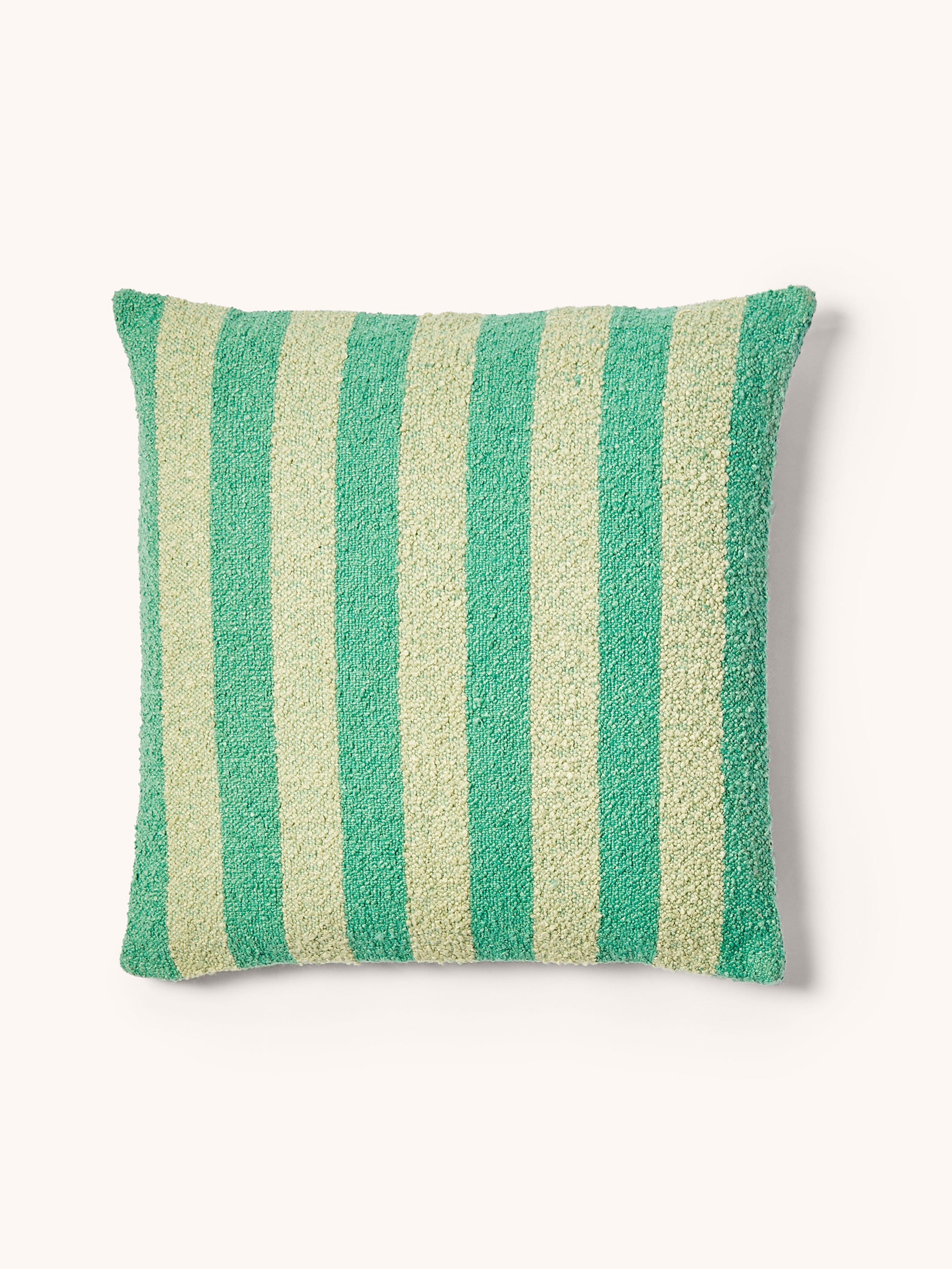 Boucle Stripe Mint Cushion