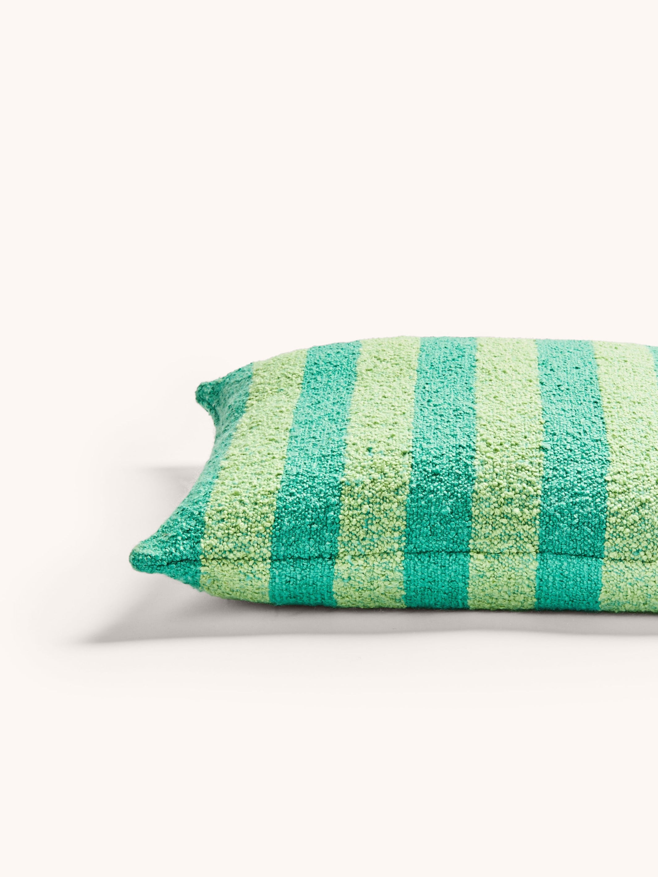 Boucle Stripe Mint Cushion