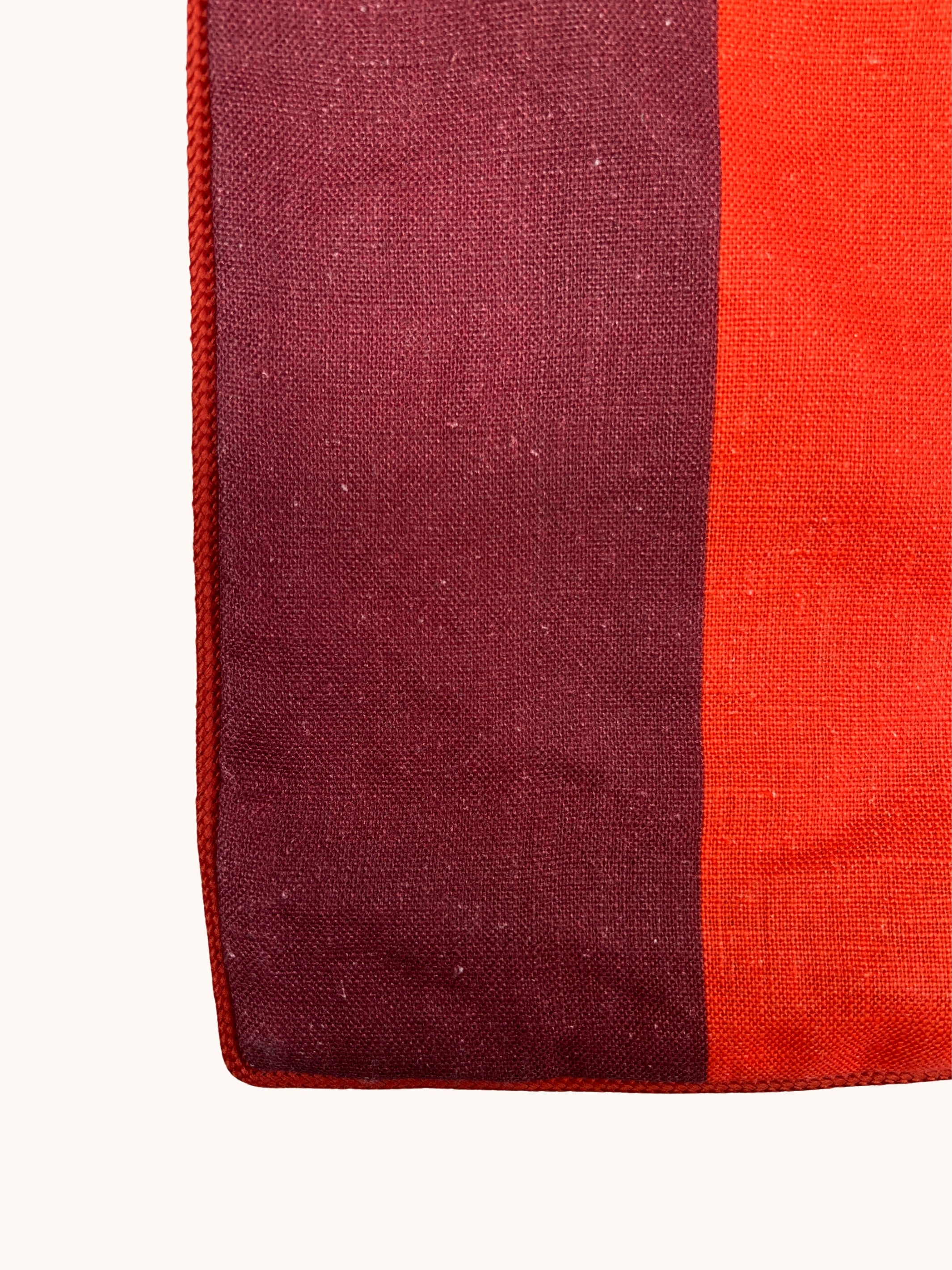 Big Stripe Burgundy Cushion - Almost Perfect
