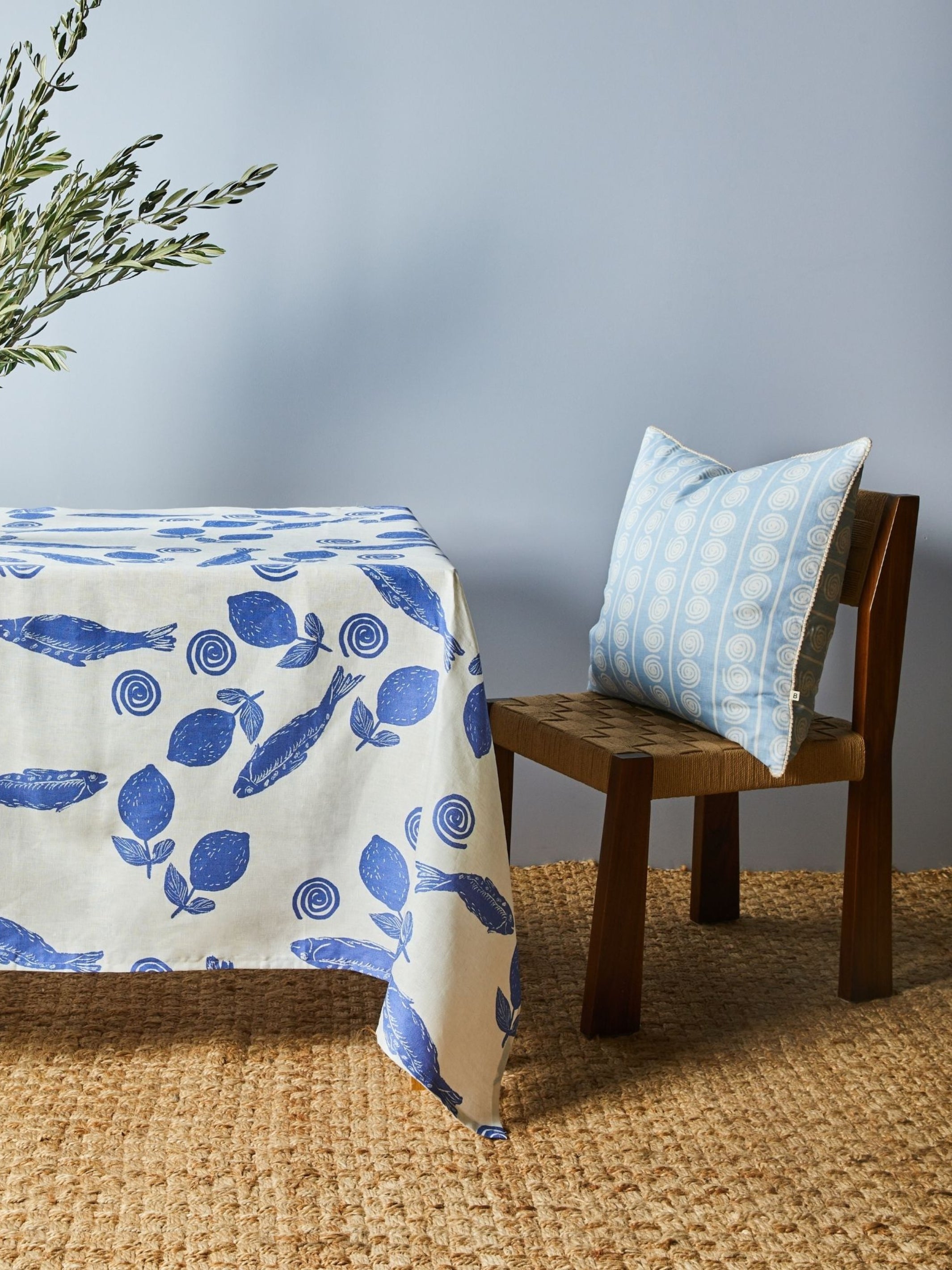 Eden Soft Blue Cushion - Almost Perfect