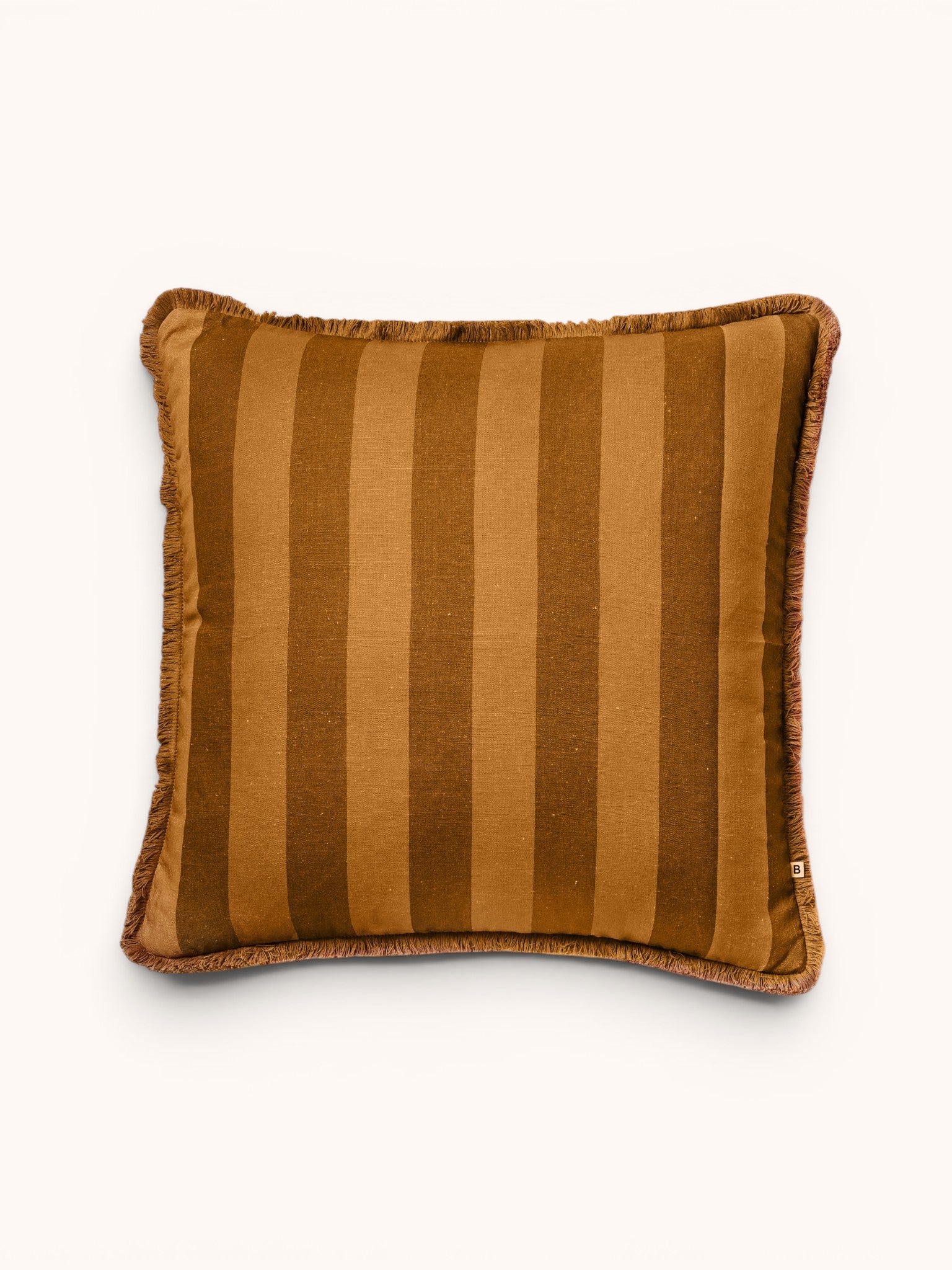 Bold Stripe Mustard Cushion - Almost Perfect
