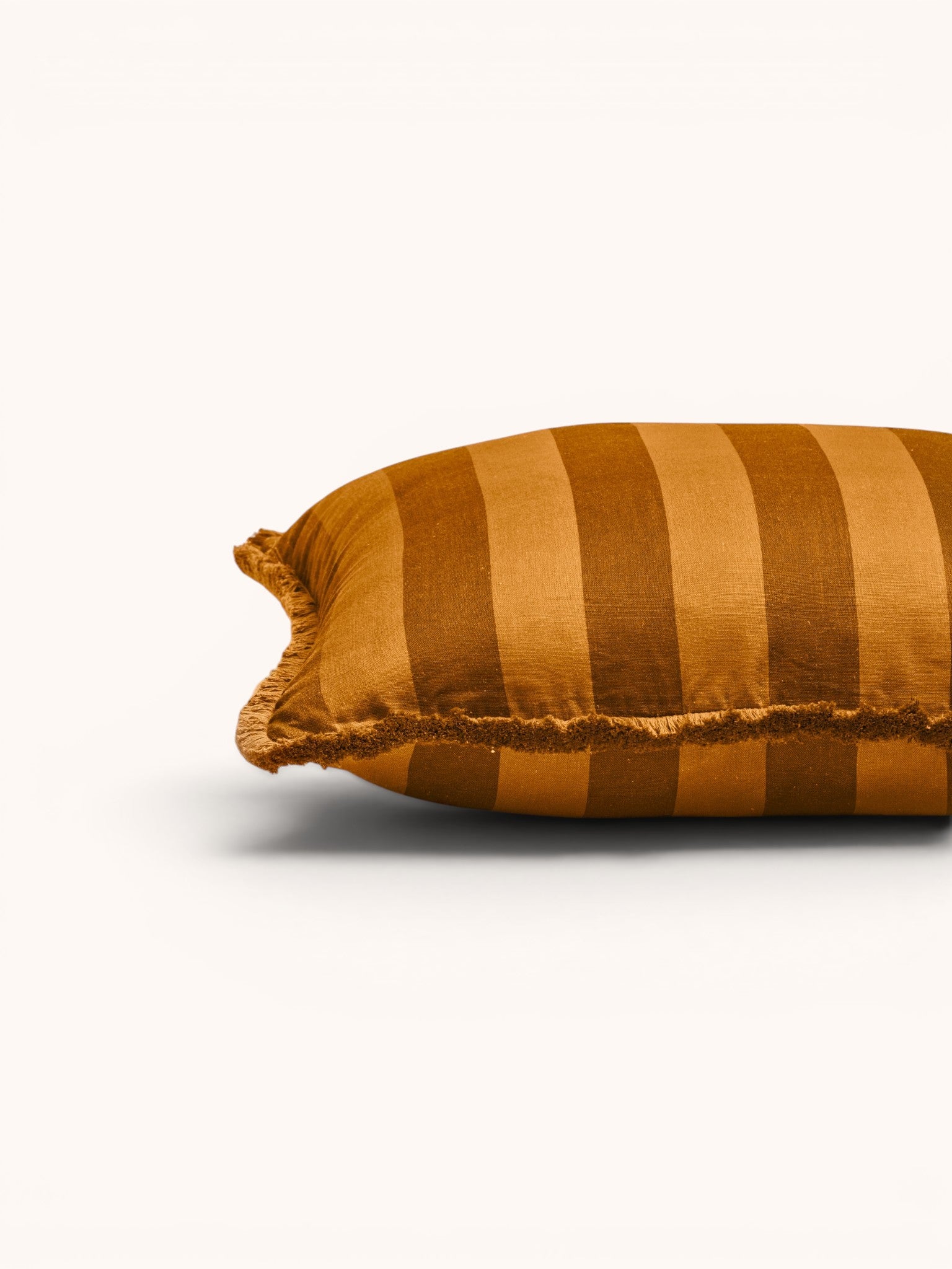 Bold Stripe Mustard Cushion - Almost Perfect