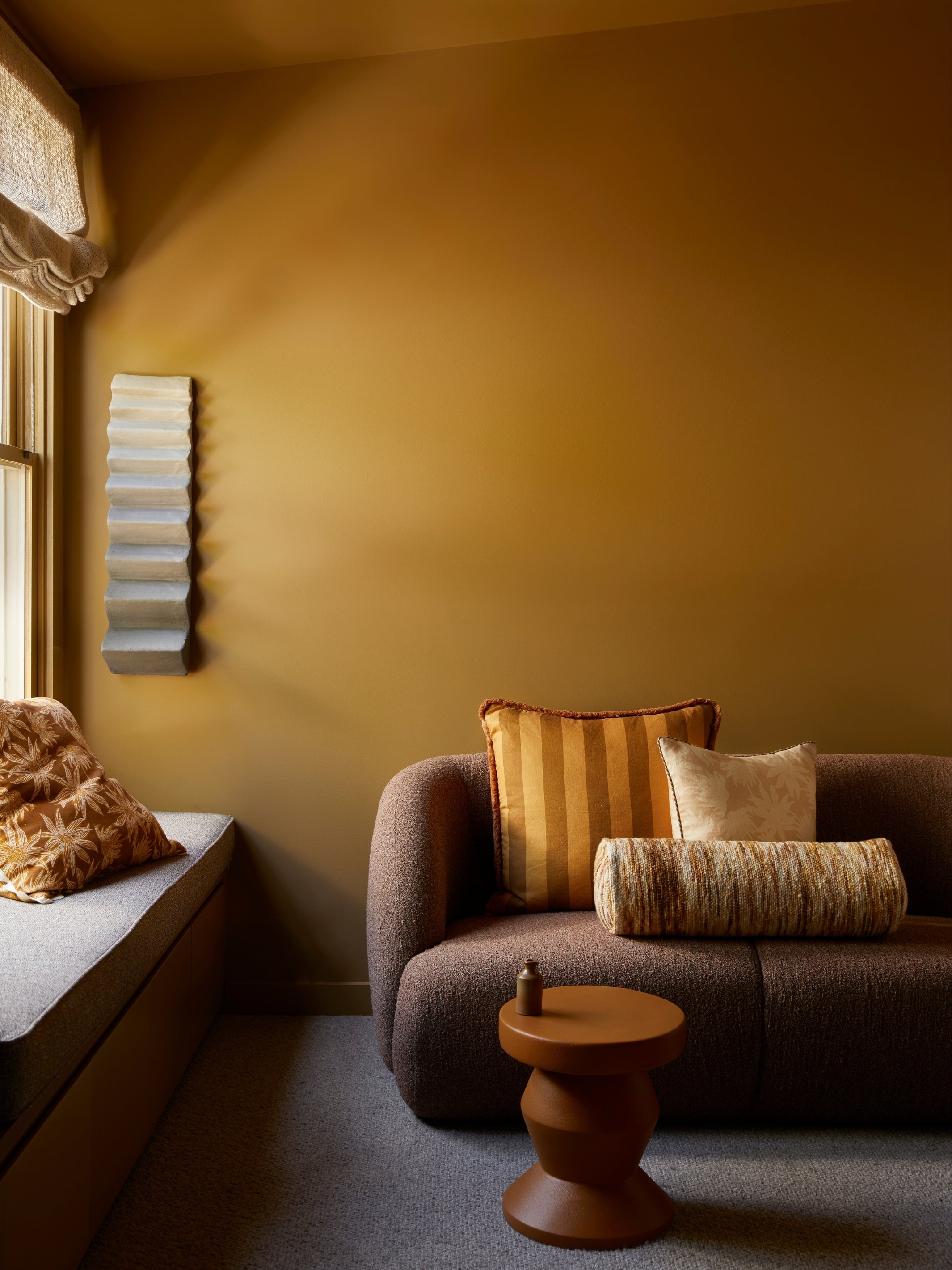 Bold Stripe Mustard Cushion - Almost Perfect