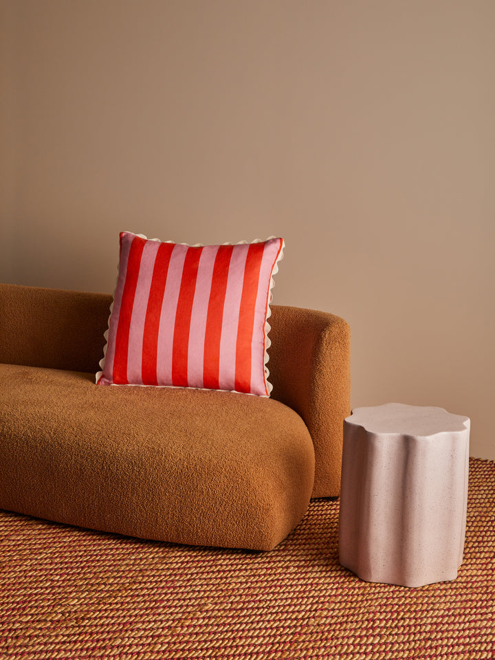 Bold Stripe Sorbet Linen Cushion