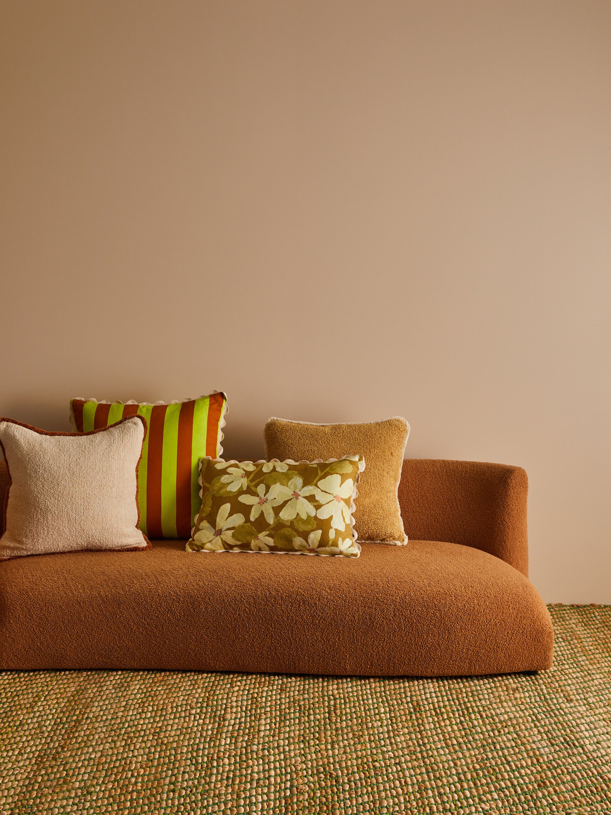 Bold Stripe Lime Linen Cushion