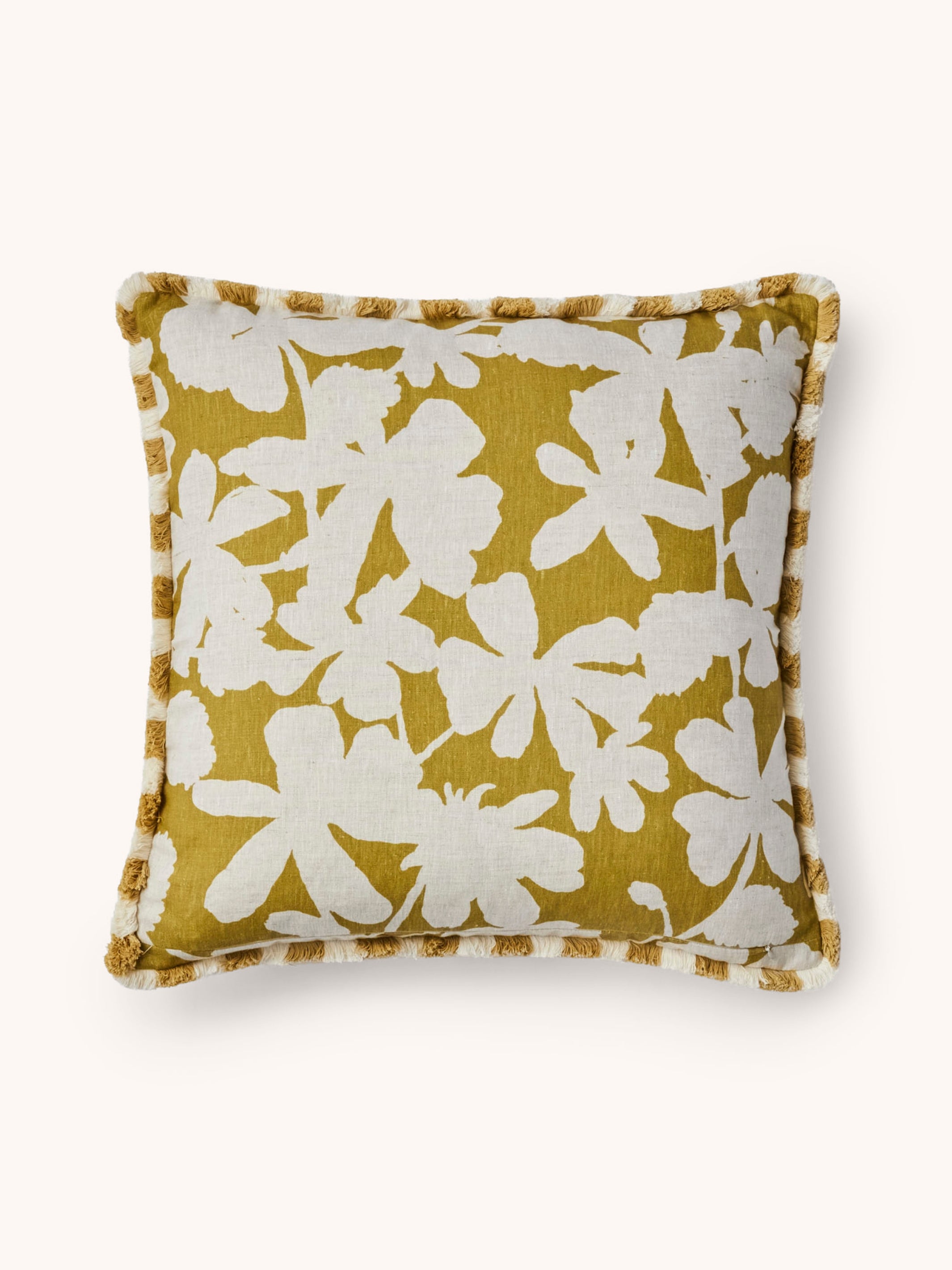 Letta Mustard Linen Cushion