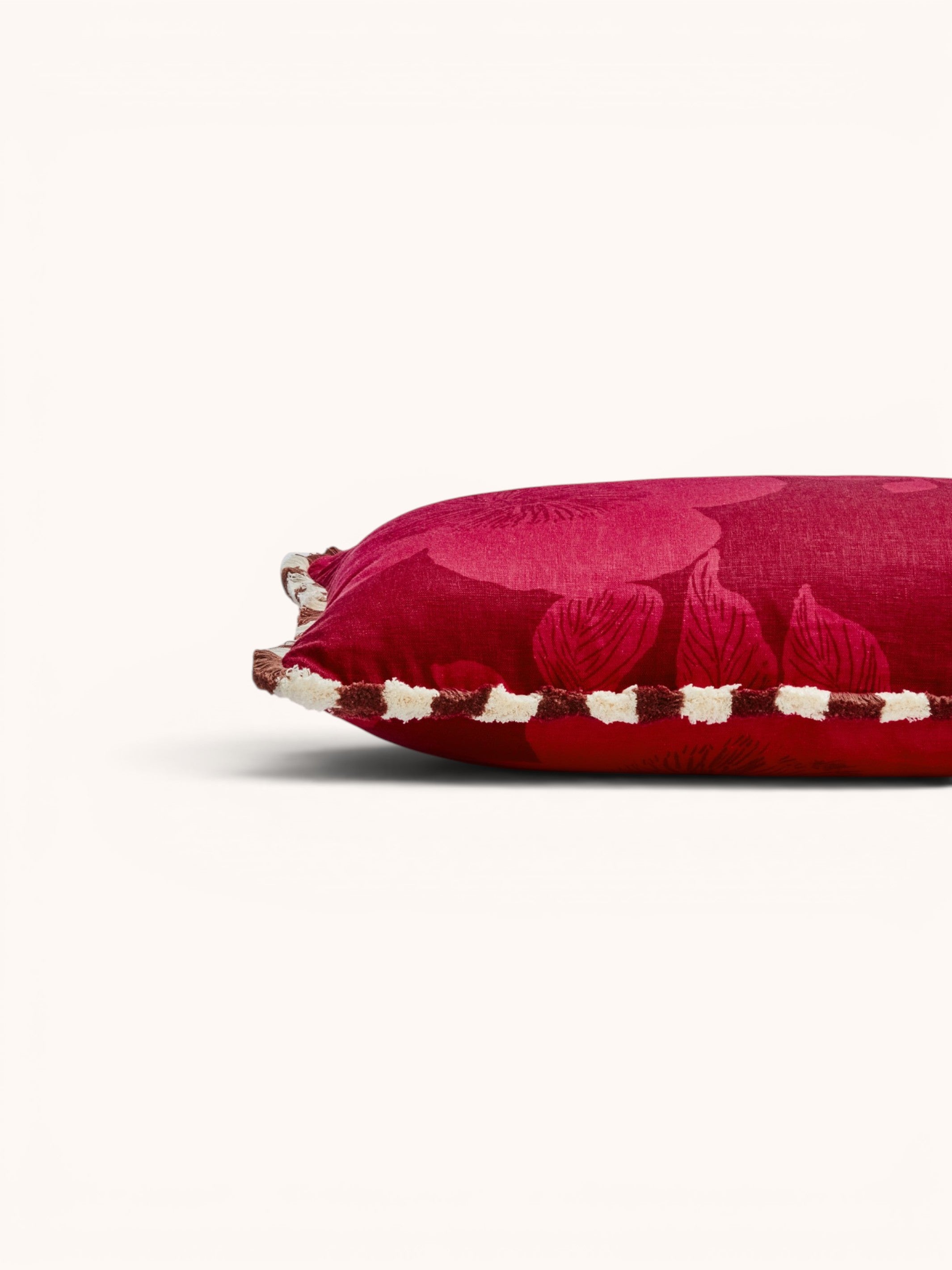 Jardin Cerise Linen Cushion - Almost Perfect
