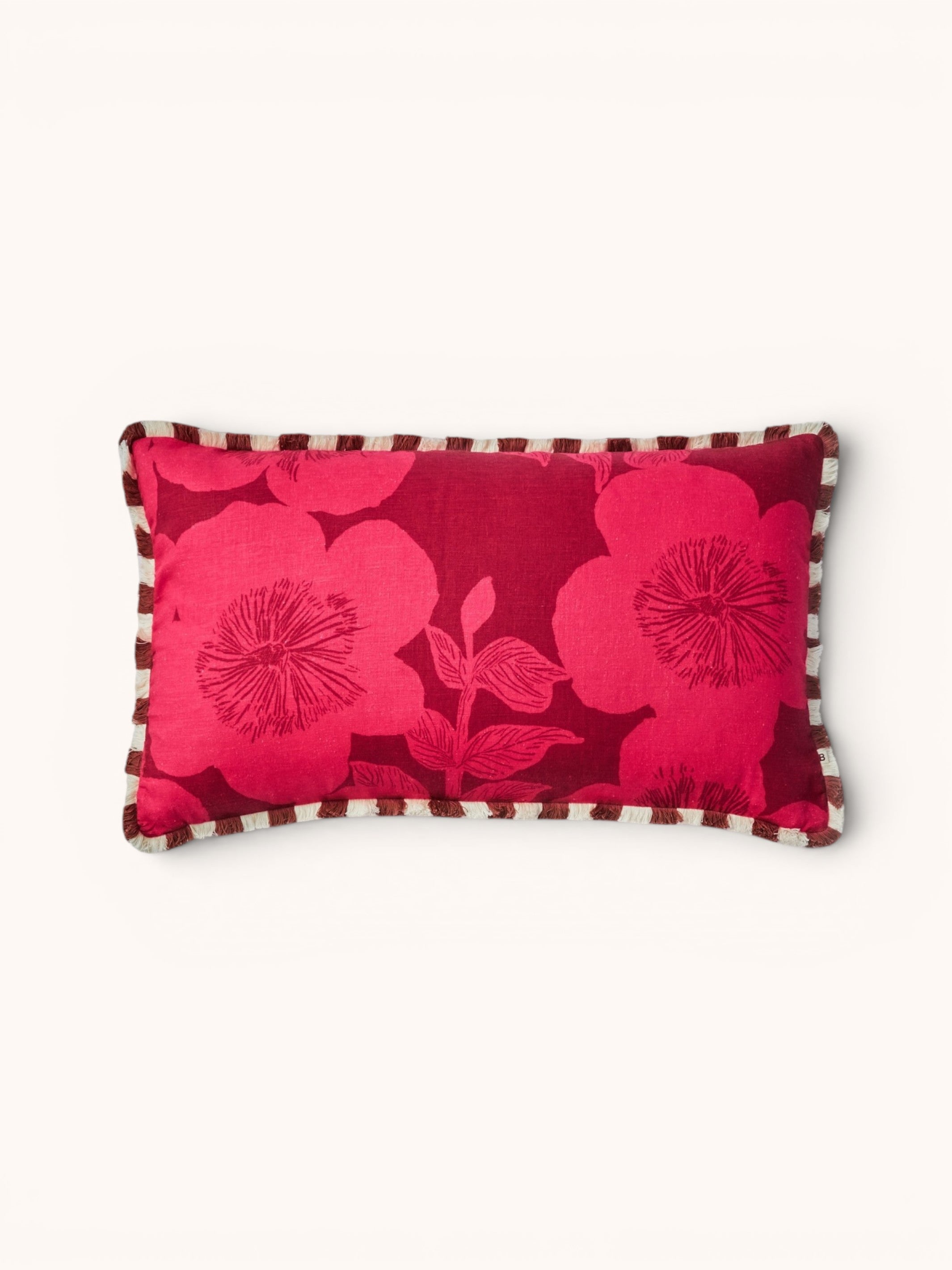 Jardin Cerise Linen Cushion - Almost Perfect
