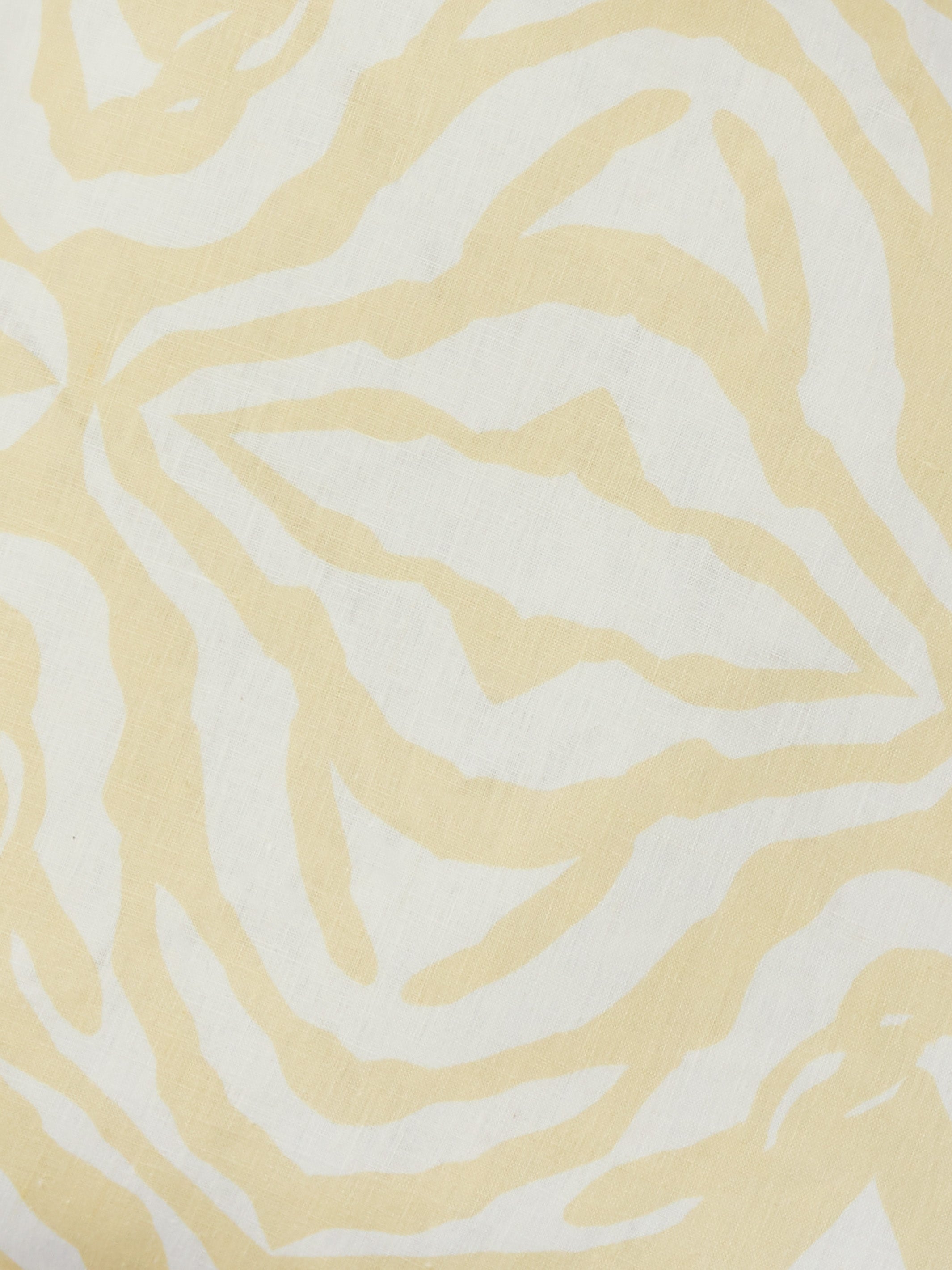 Zebra Vanilla Linen Cushion - Almost Perfect