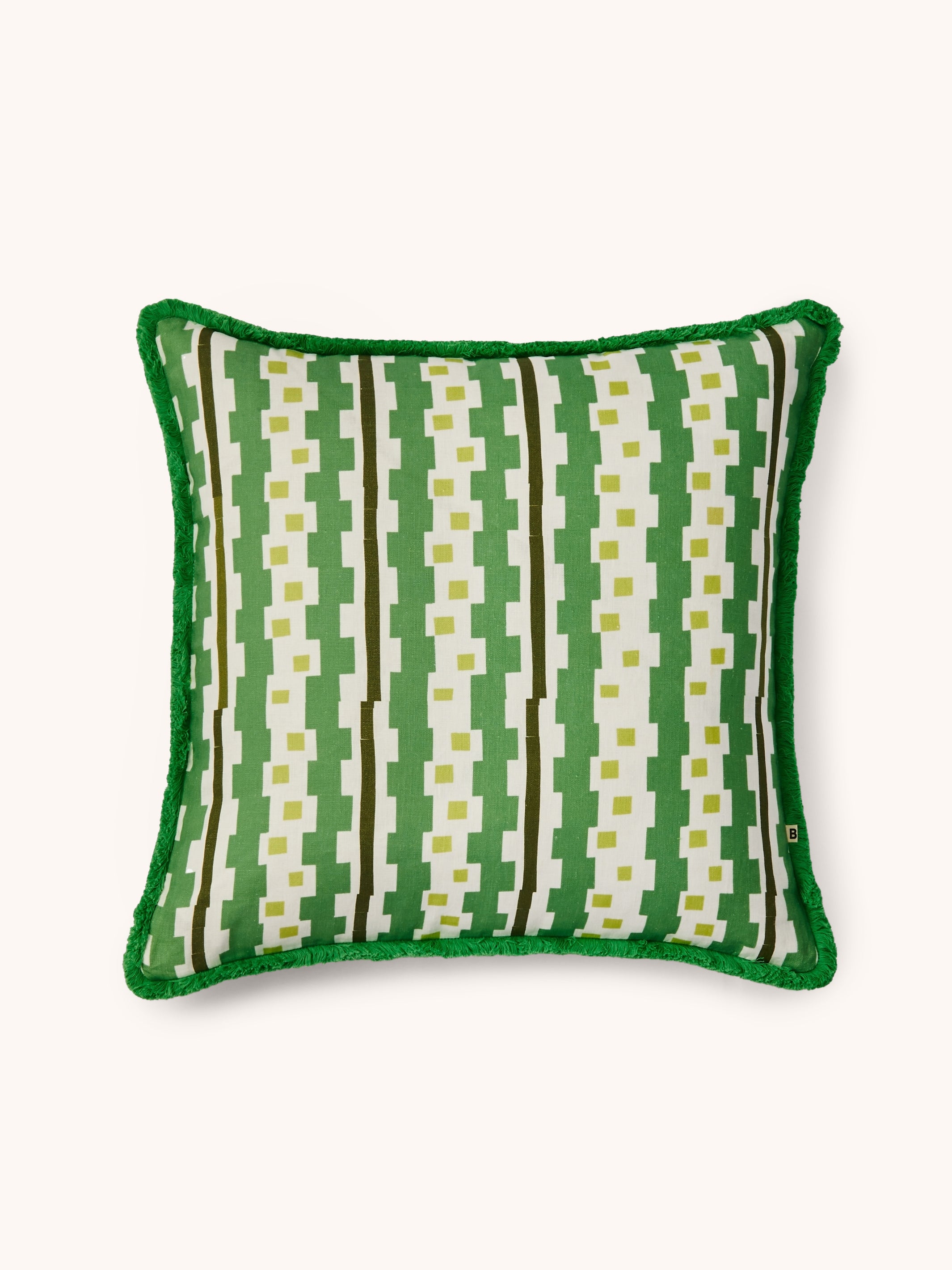 Bauhaus Green Linen Cushion