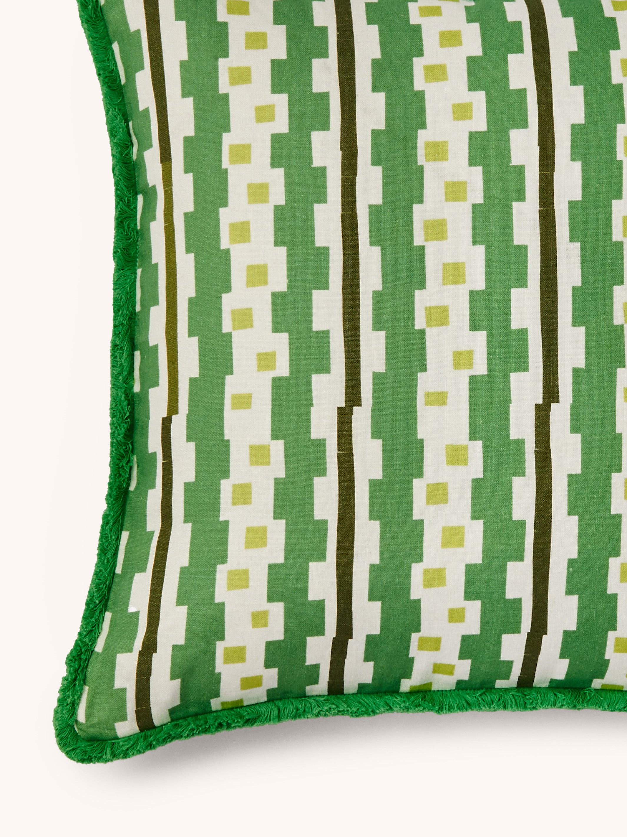 Bauhaus Green Linen Cushion