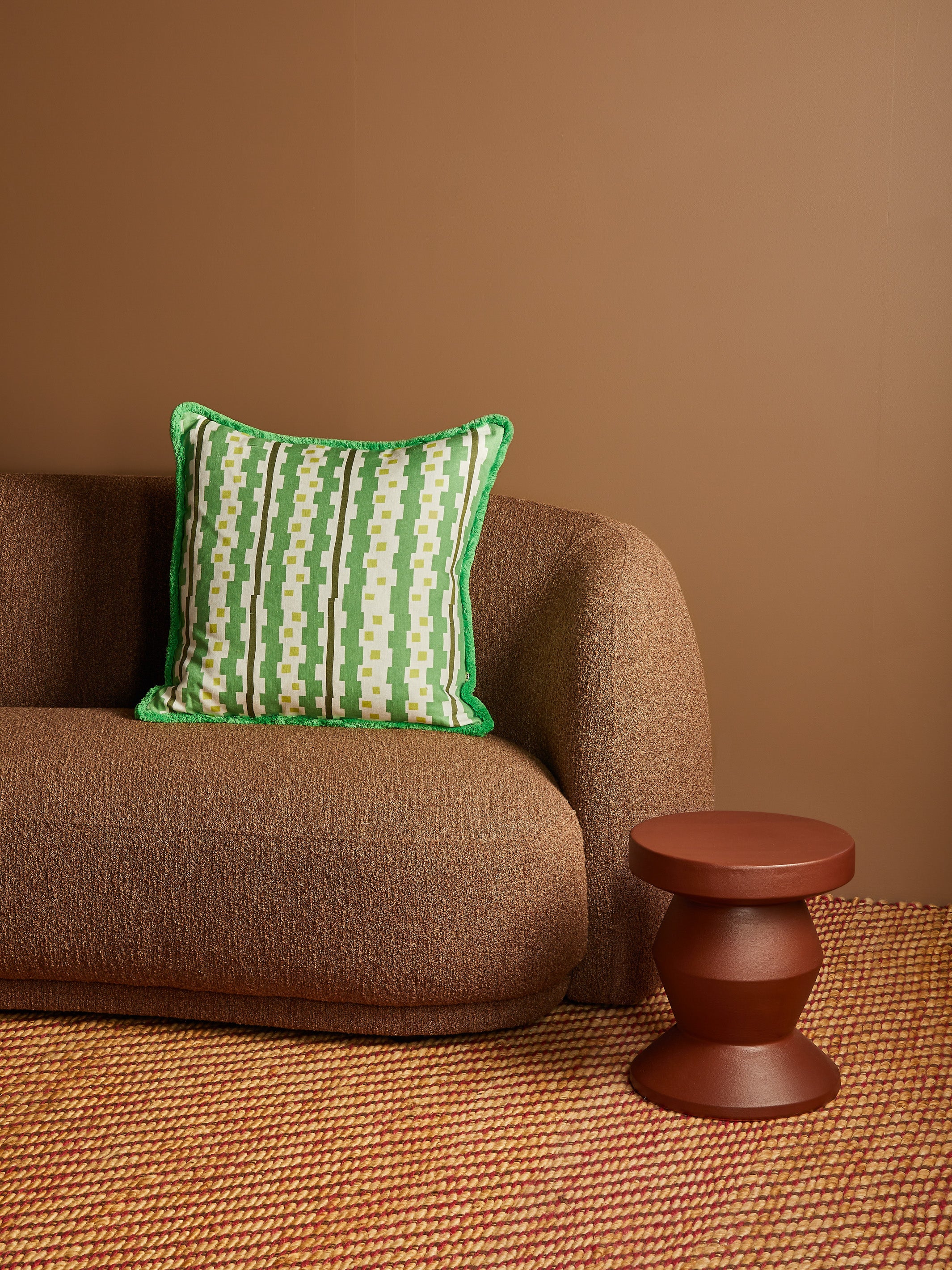 Bauhaus Green Linen Cushion