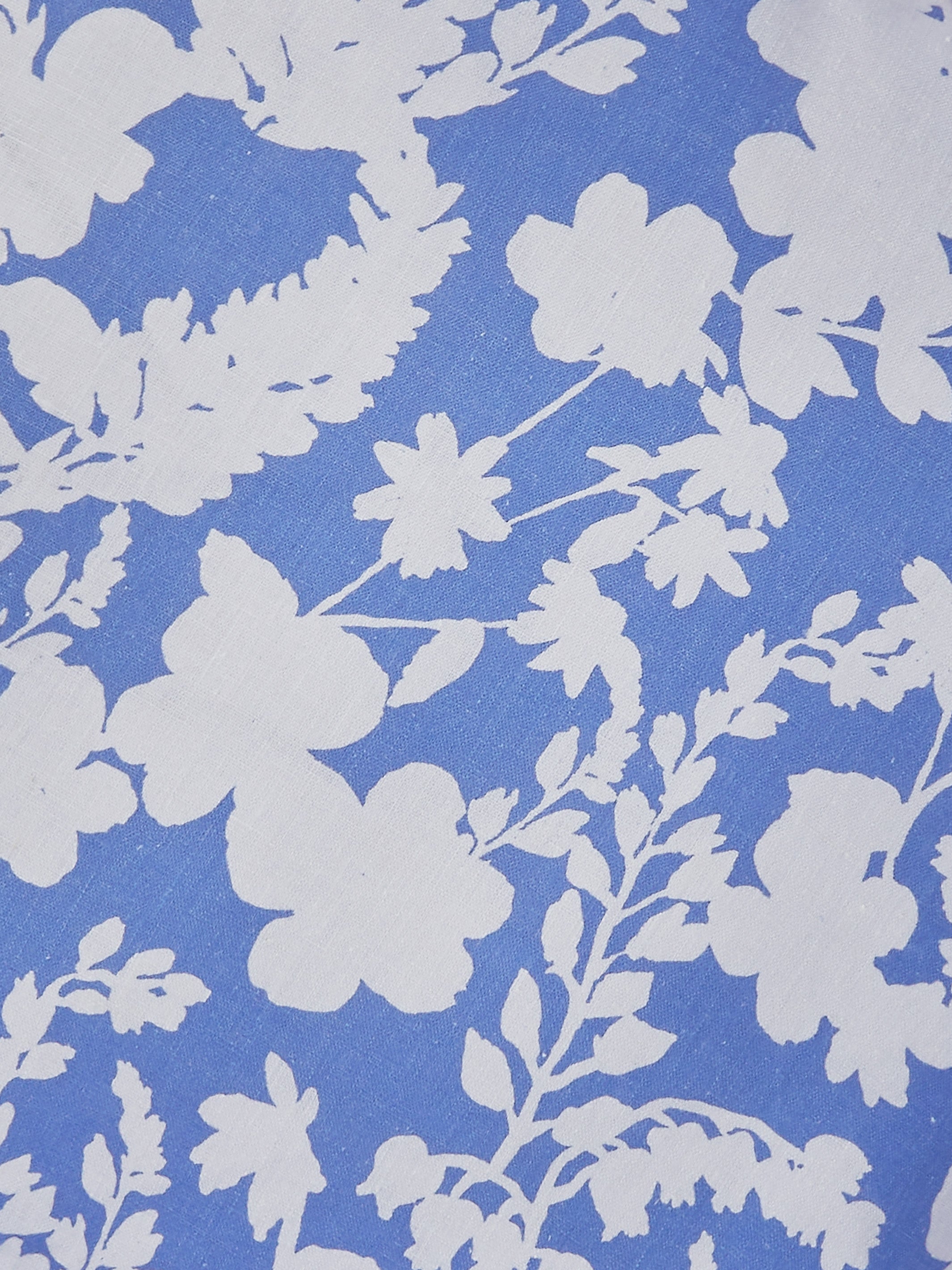 Petal Blue Linen Cushion