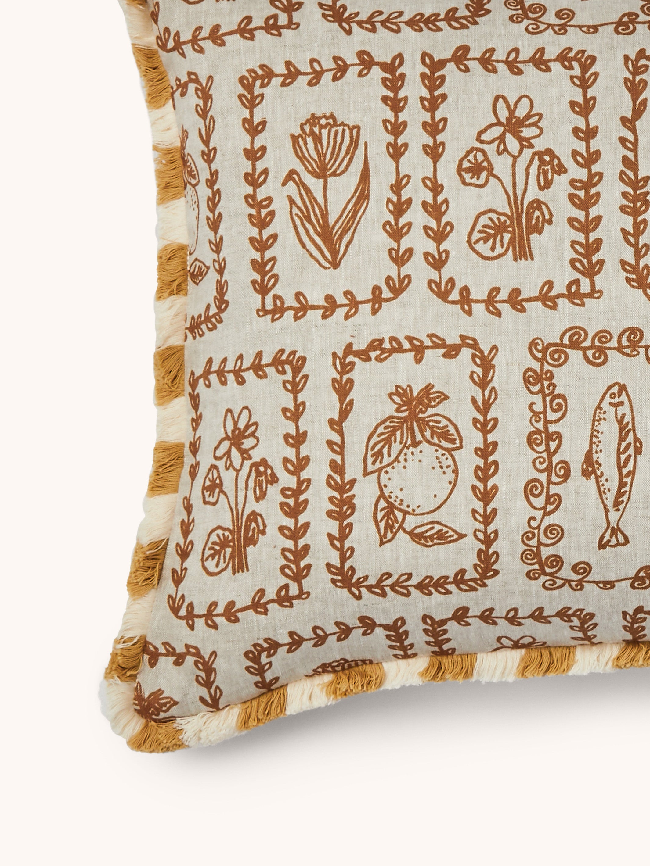 Petra Hazelnut Linen Cushion