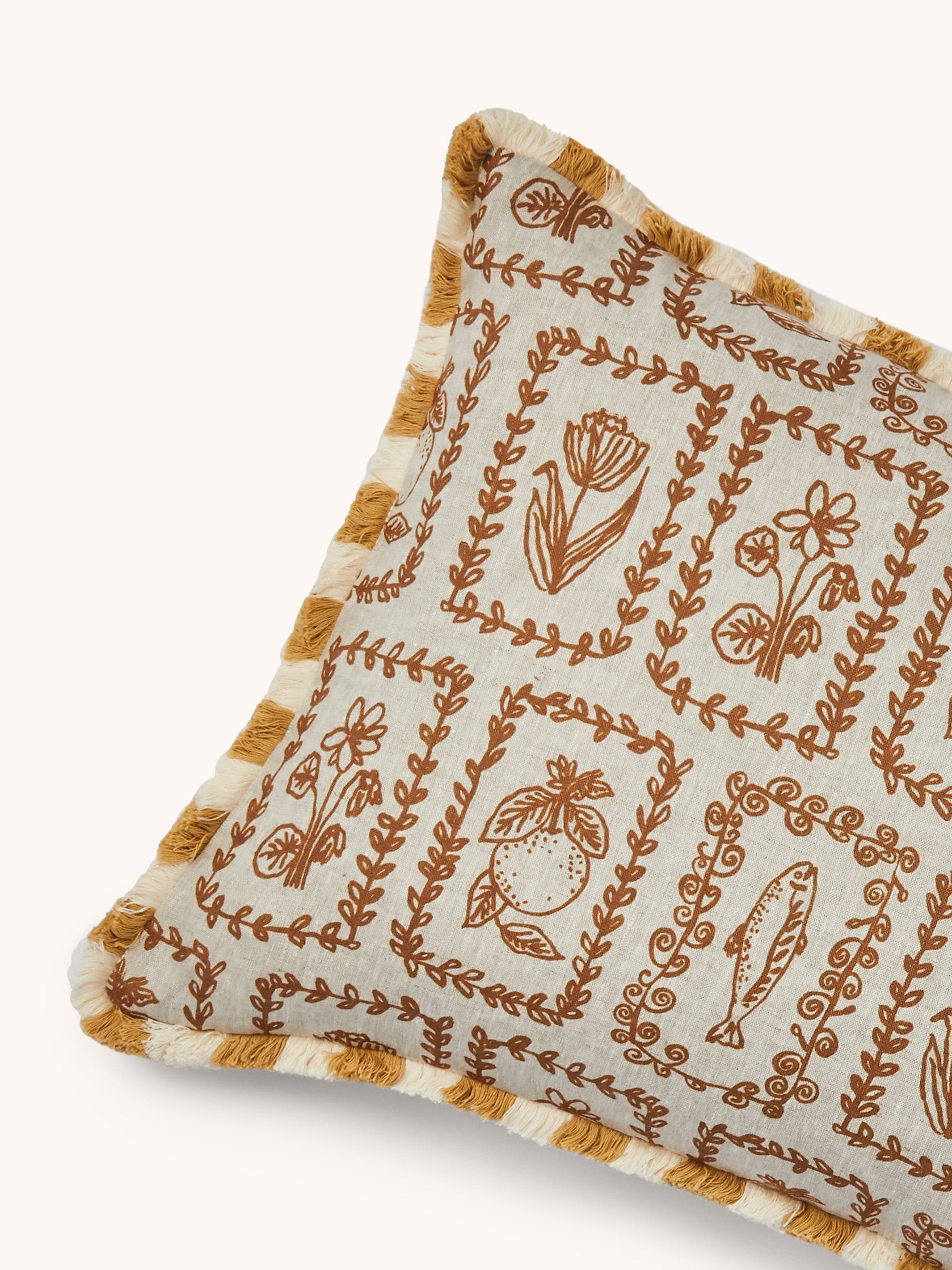 Petra Hazelnut Linen Cushion
