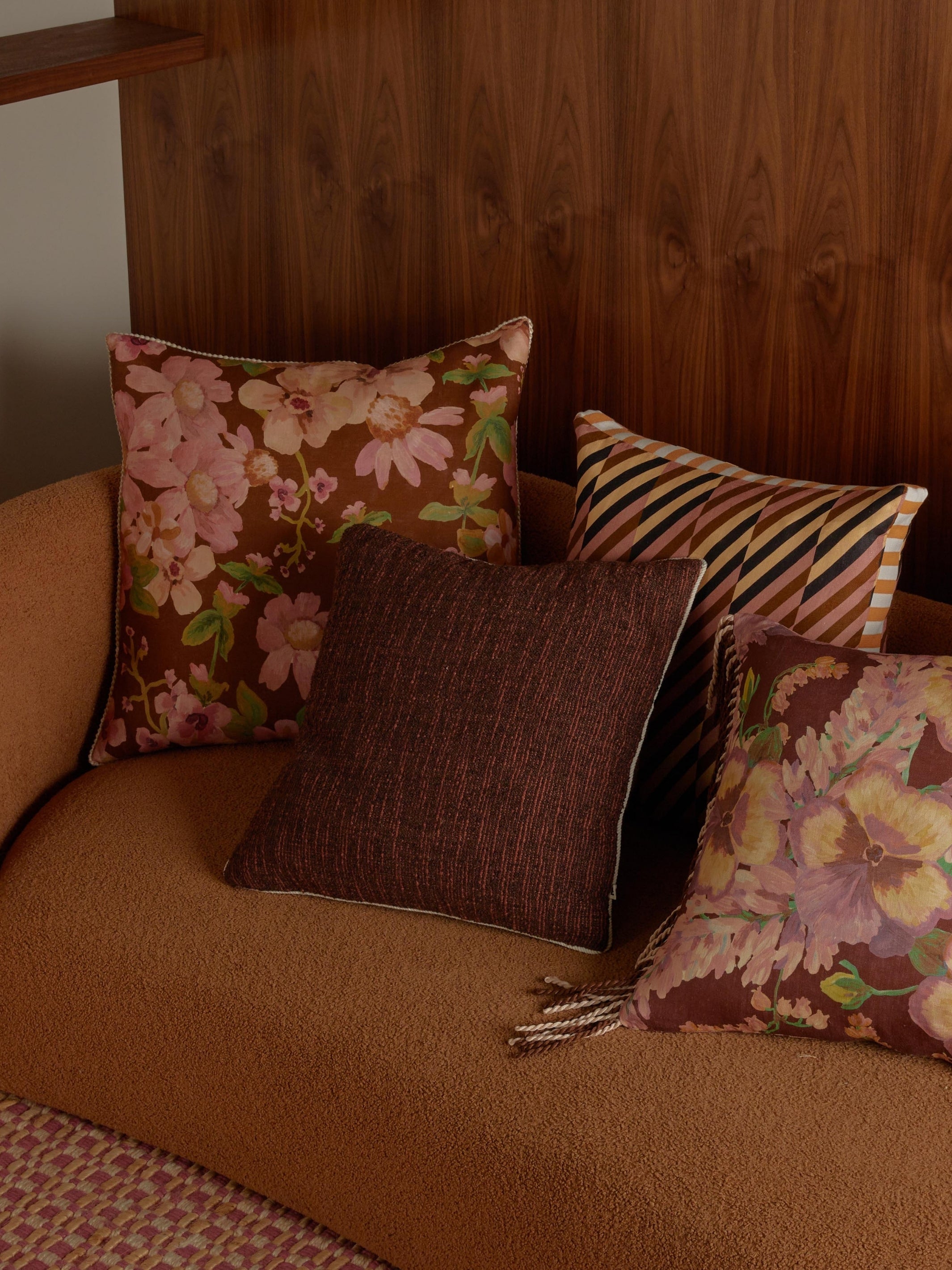 Prairie Cocoa Linen Cushion