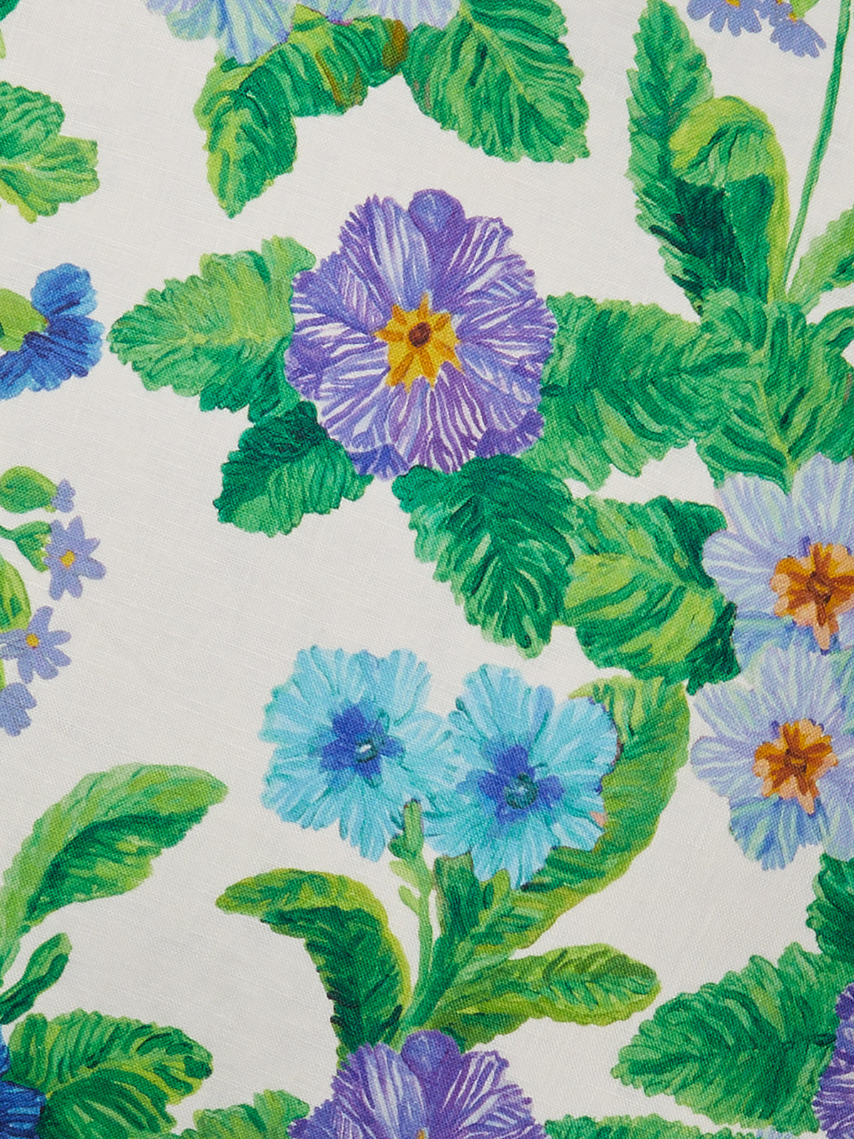 Summer Patch Blue Linen Cushion