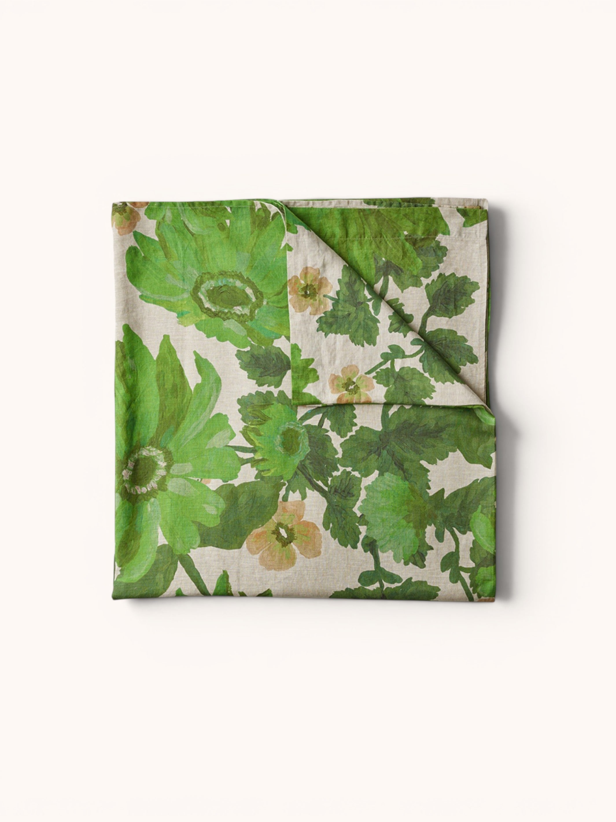 Marigold Leaf Linen Flat Sheet