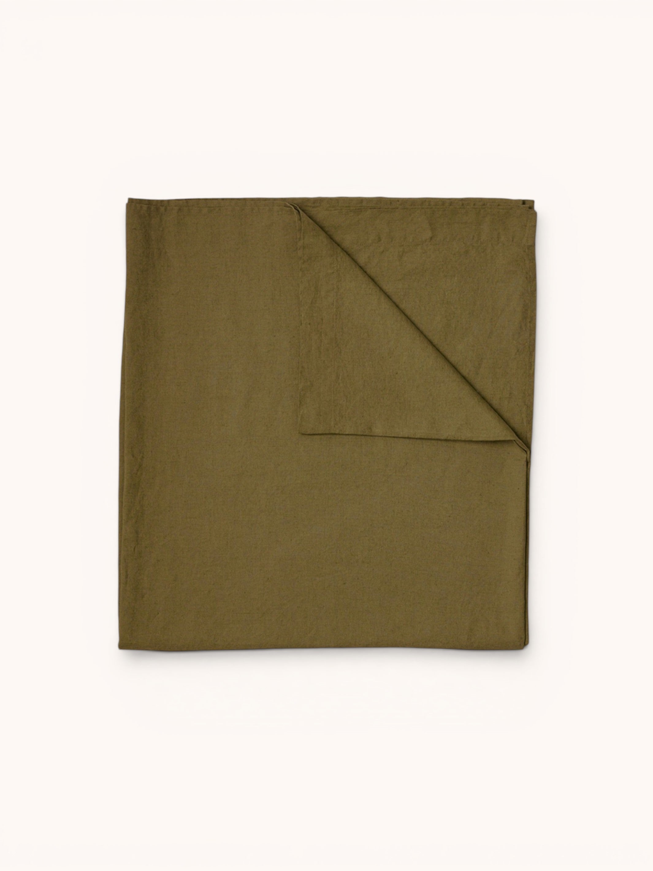 Khaki Linen Flat Sheet
