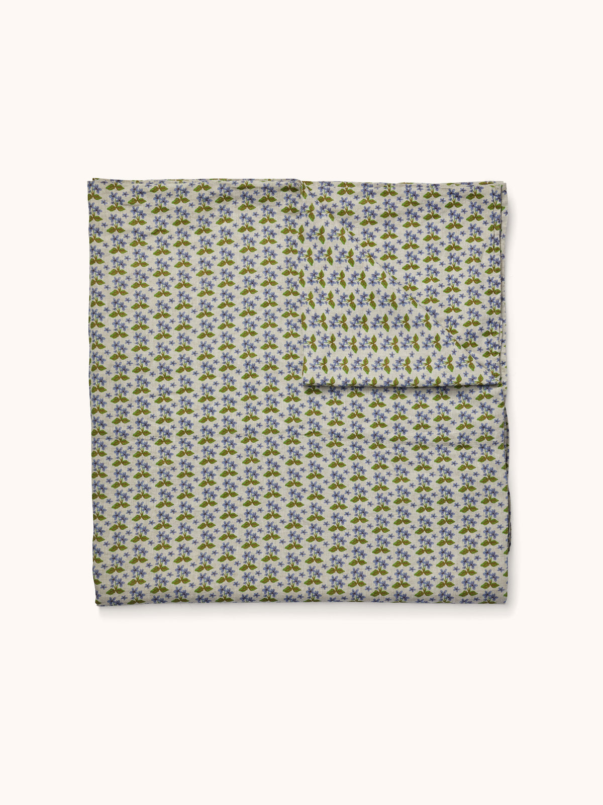 Petit Madeline Blue Linen Flat Sheet