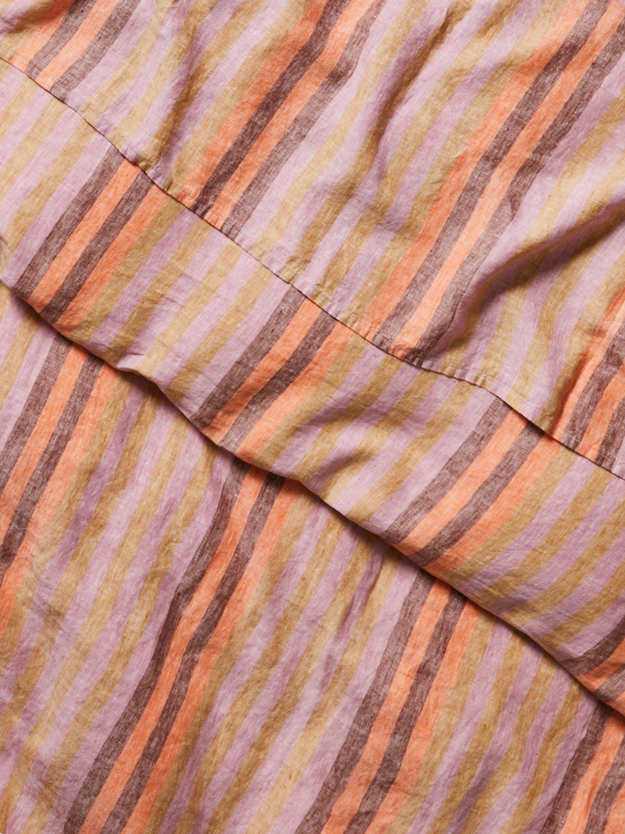 Stripe Orange Linen European Pillowcases