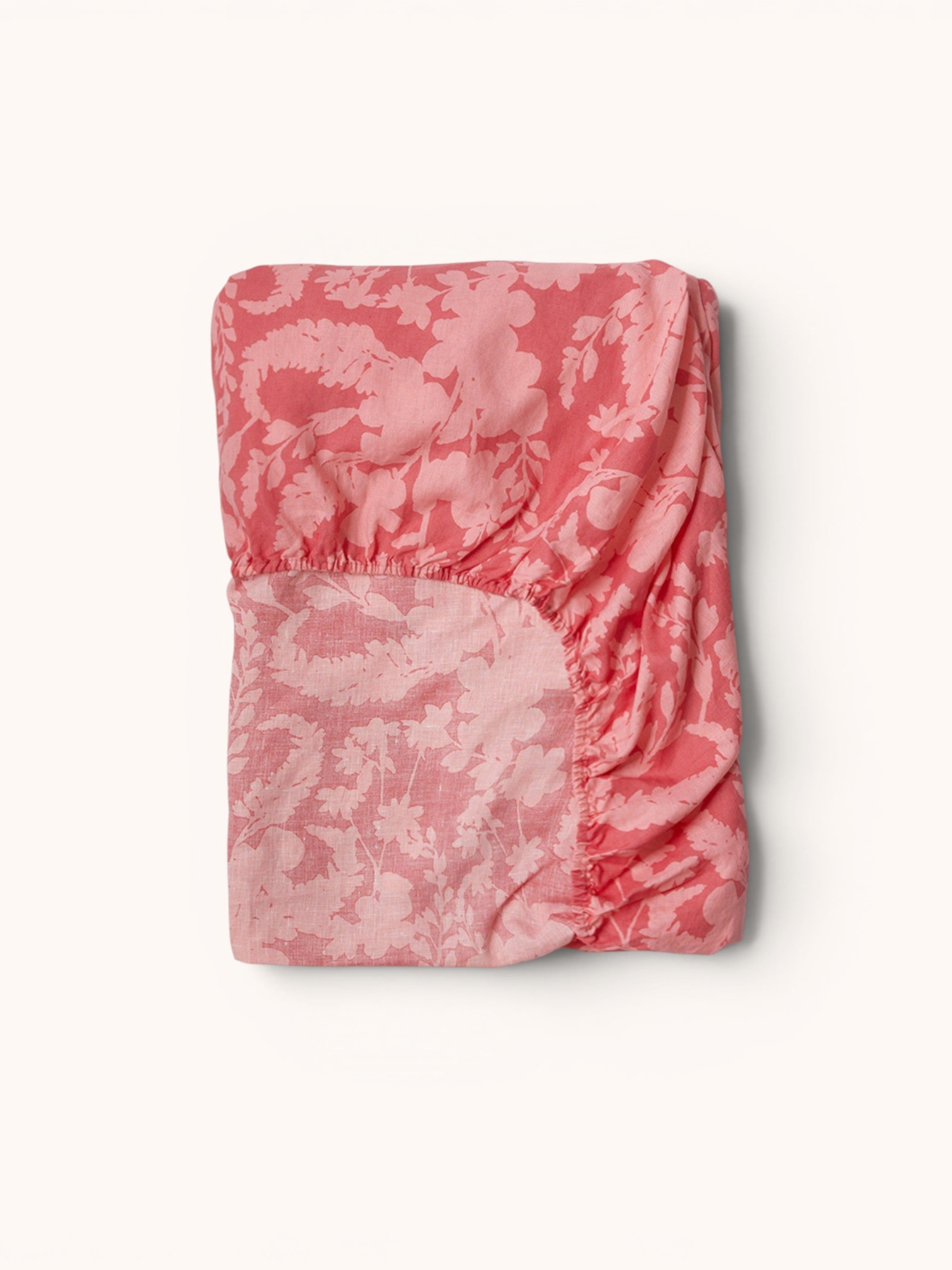 Petal Pink Linen Fitted Sheet