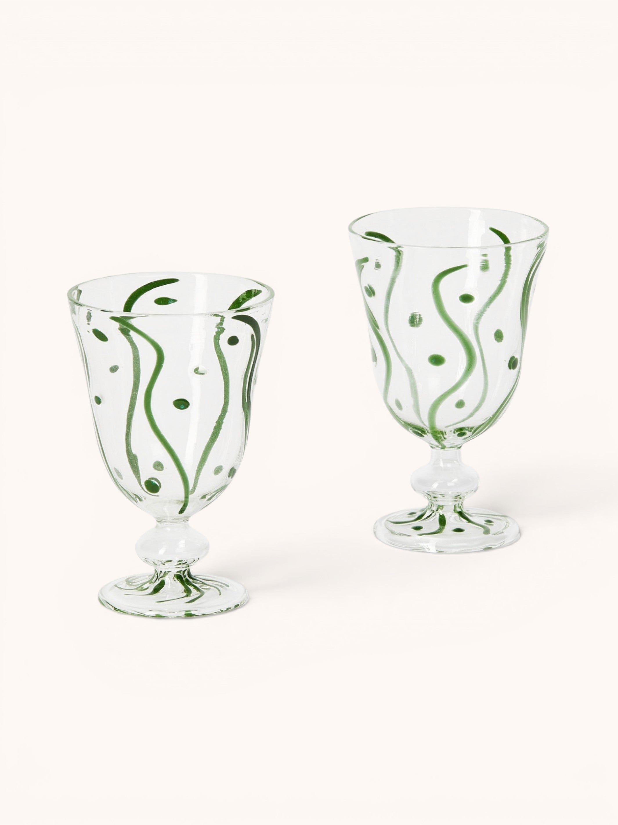 Waves Green Goblets - Almost Perfect