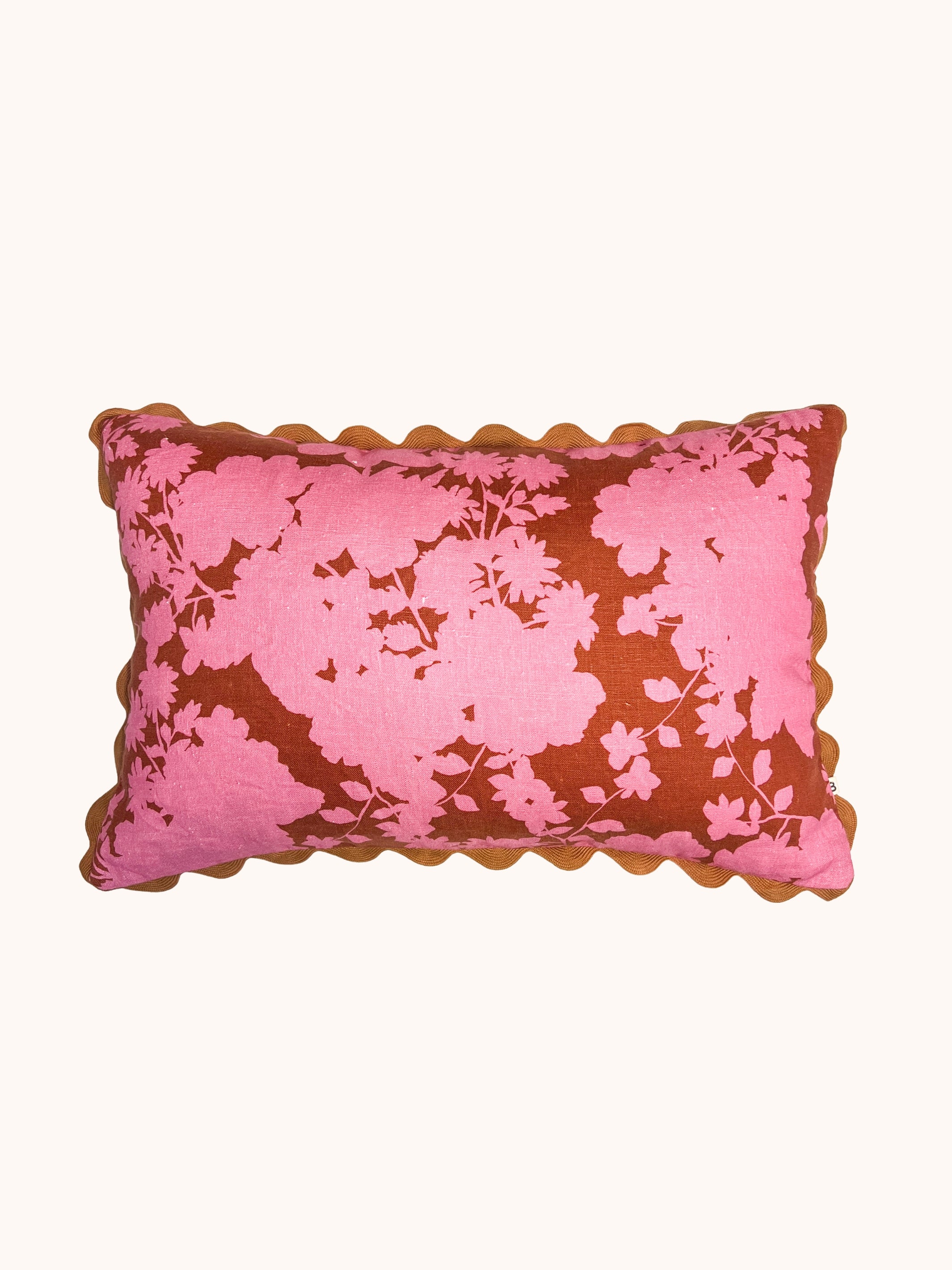 Gardenia Cerise Linen Cushion - Almost Perfect